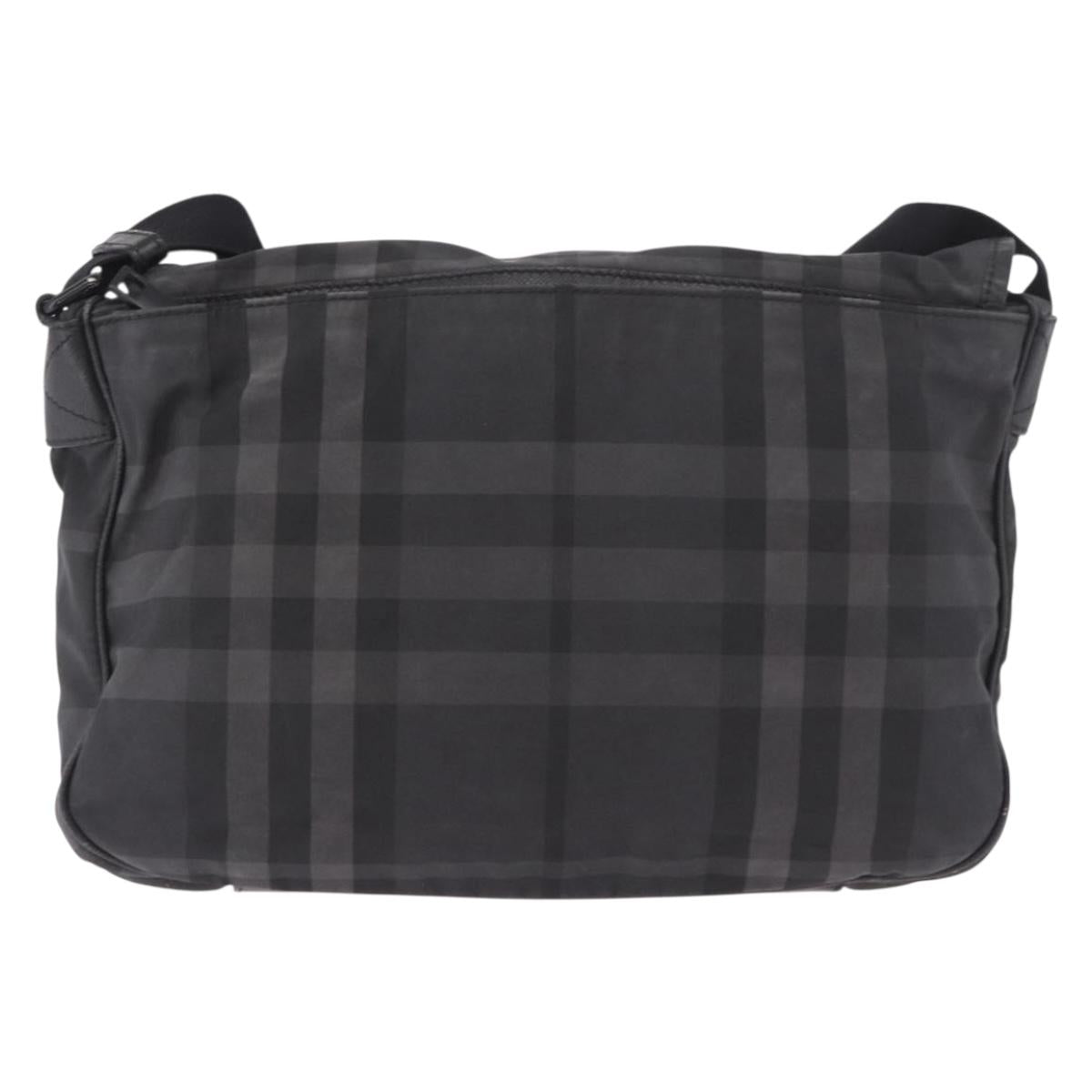 BURBERRY Nova Check Shoulder Bag Black Auth ka5113
