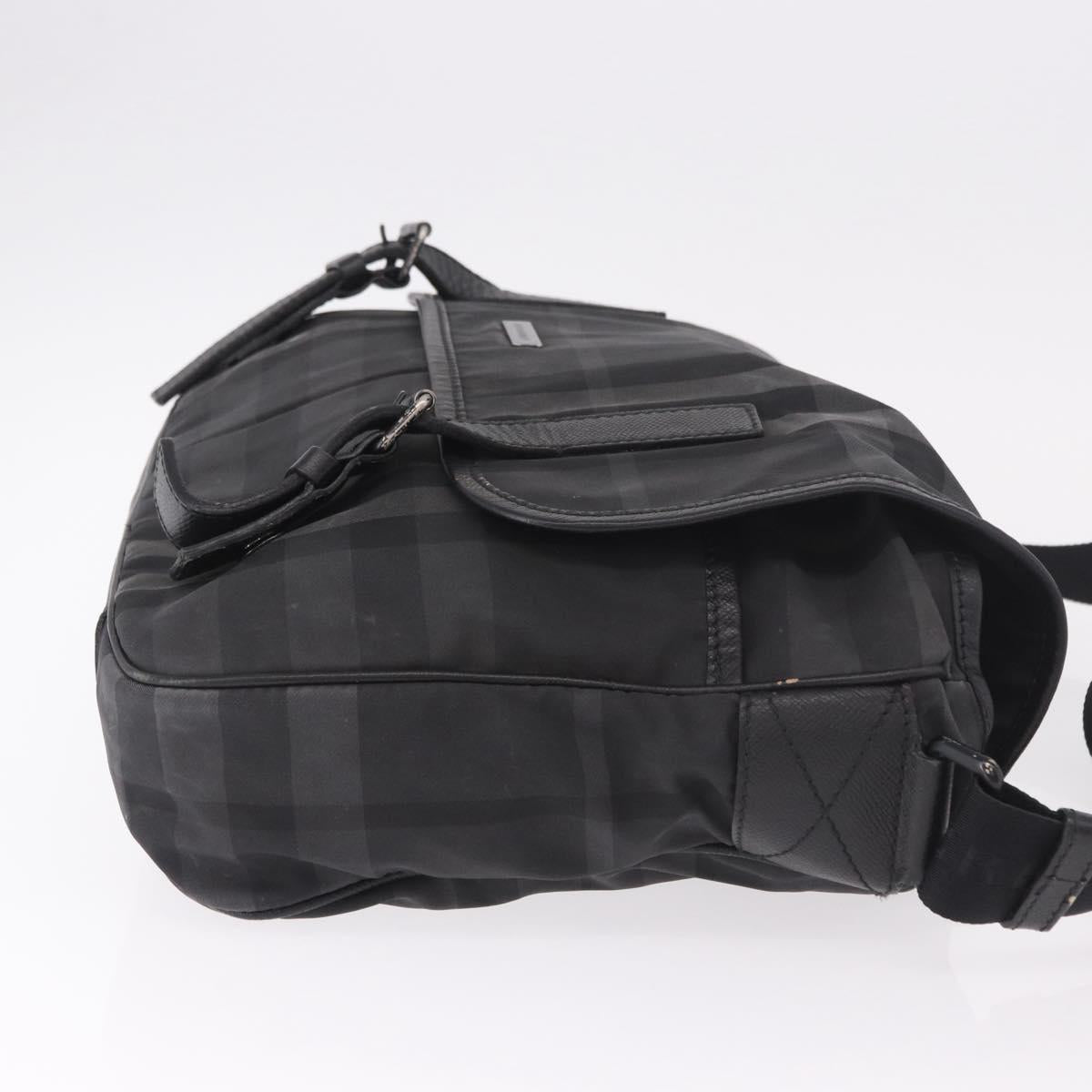 BURBERRY Nova Check Shoulder Bag Black Auth ka5113