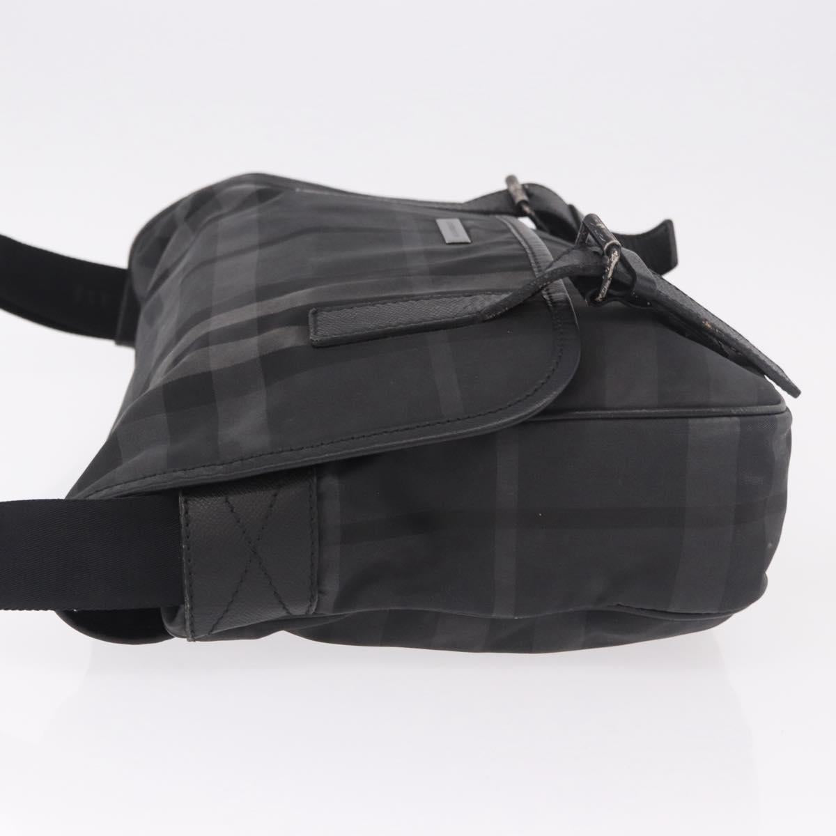 BURBERRY Nova Check Shoulder Bag Black Auth ka5113