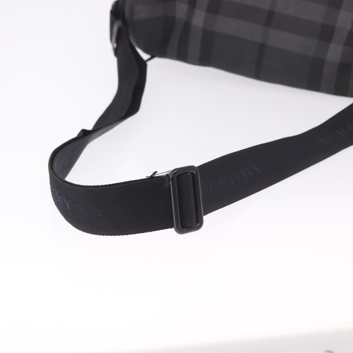 BURBERRY Nova Check Shoulder Bag Black Auth ka5113