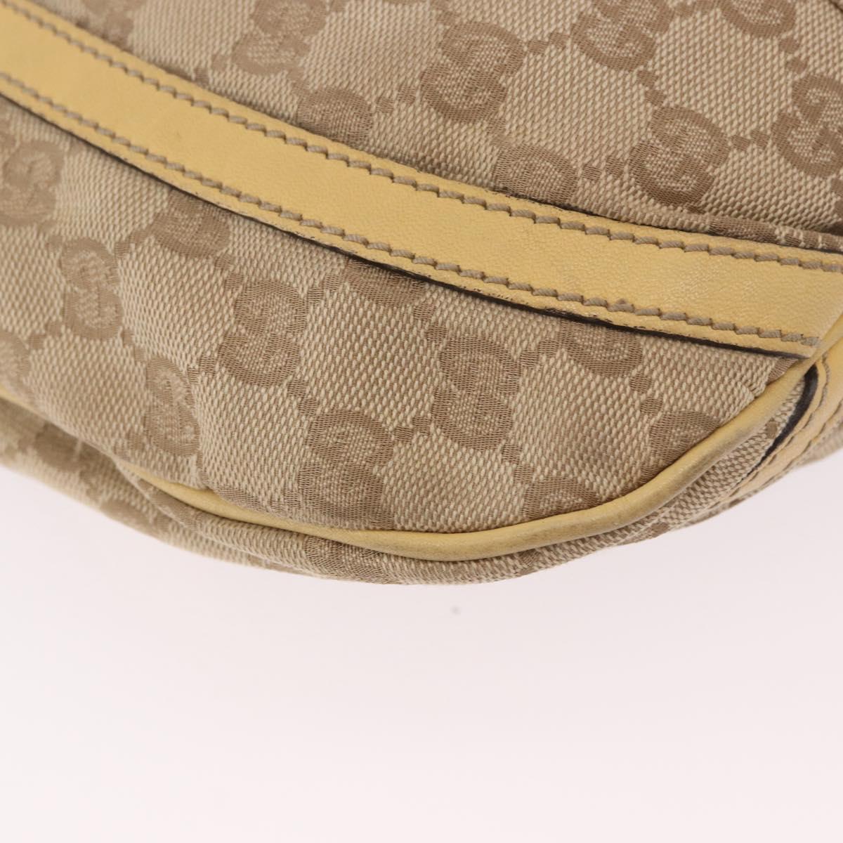 GUCCI GG Canvas Shoulder Bag Beige Gold 203257 Auth ka5131