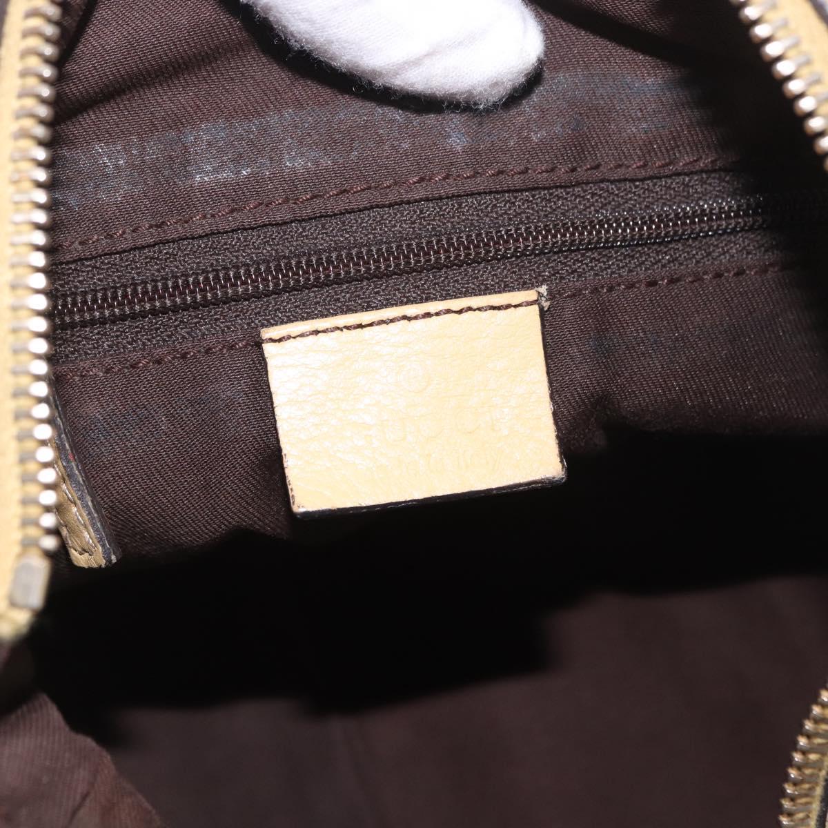 GUCCI GG Canvas Shoulder Bag Beige Gold 203257 Auth ka5131