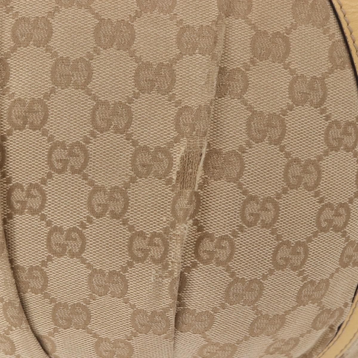GUCCI GG Canvas Shoulder Bag Beige Gold 203257 Auth ka5131
