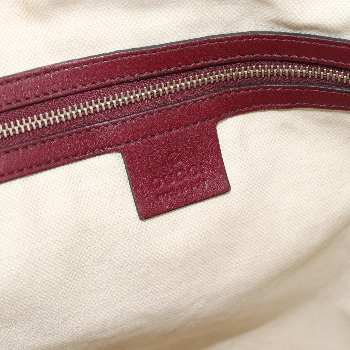 GUCCI Micro GuccissimaGG Hand Bag Leather Red Gold 323673 Auth ka5135
