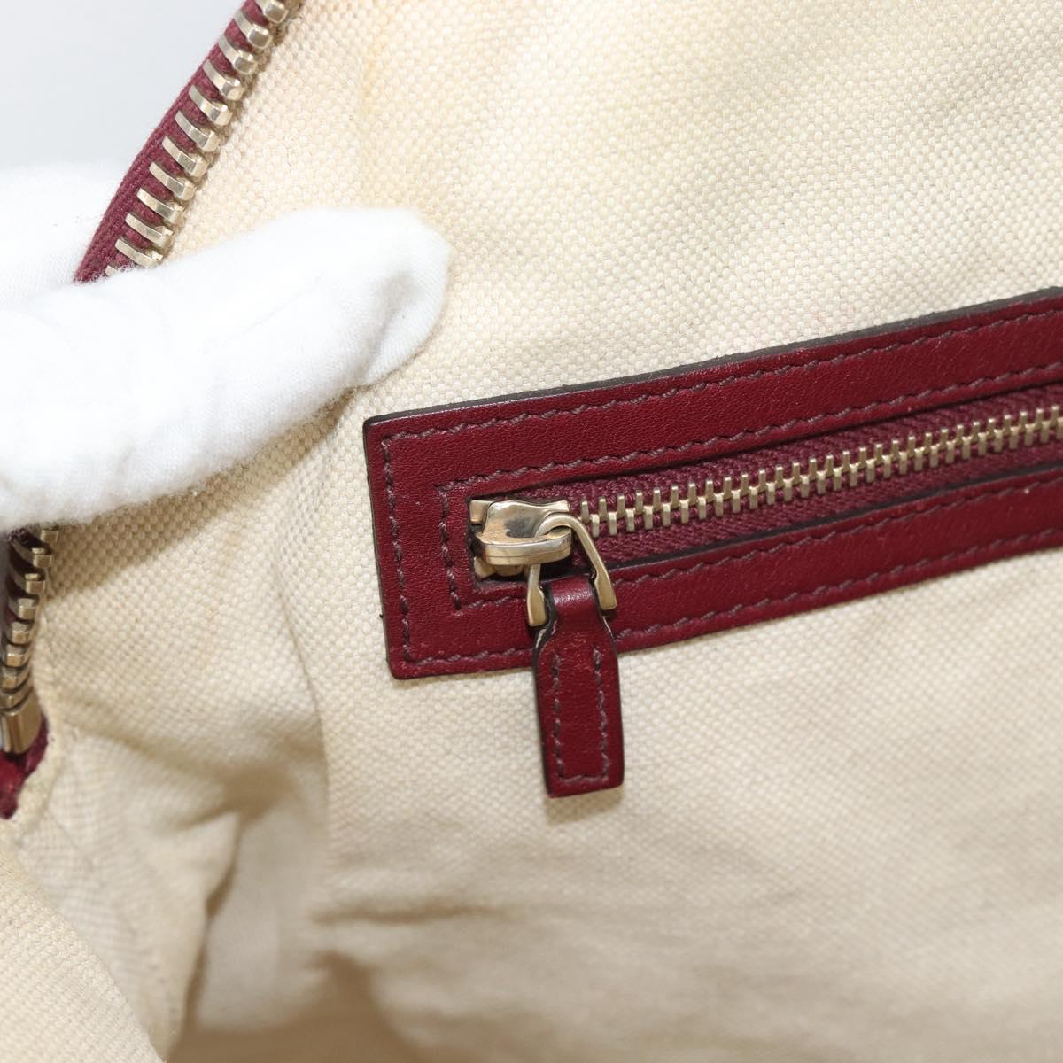 GUCCI Micro GuccissimaGG Hand Bag Leather Red Gold 323673 Auth ka5135
