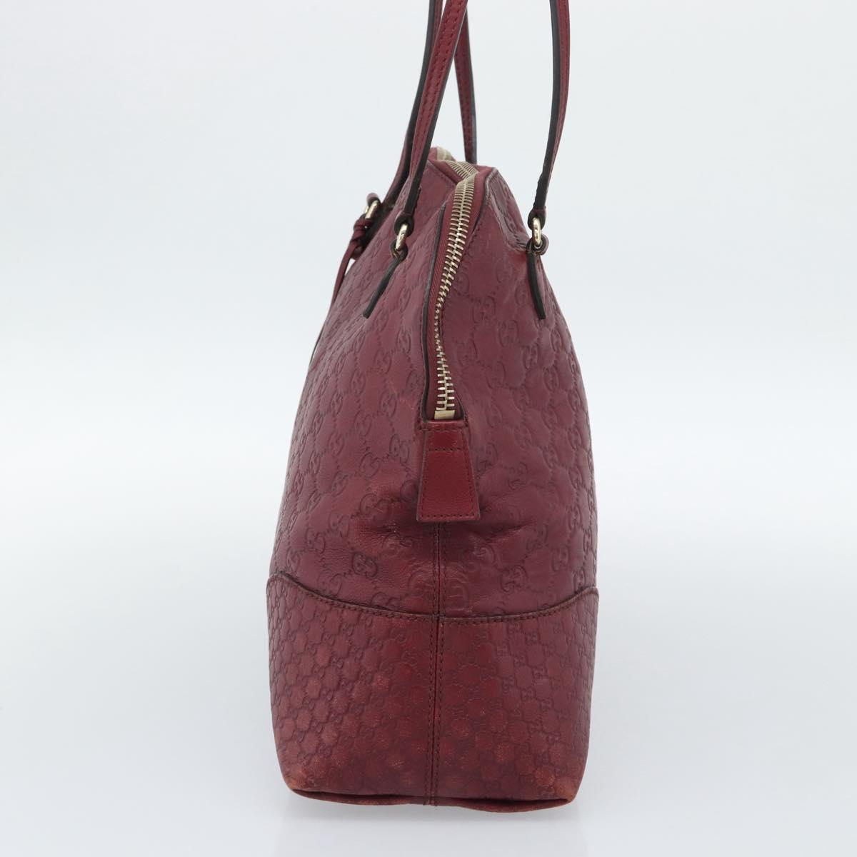 GUCCI Micro GuccissimaGG Hand Bag Leather Red Gold 323673 Auth ka5135