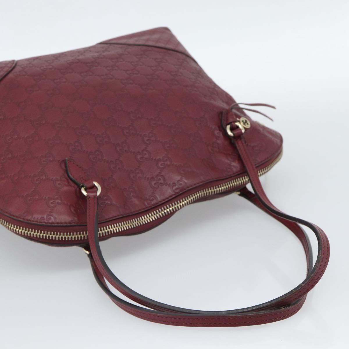 GUCCI Micro GuccissimaGG Hand Bag Leather Red Gold 323673 Auth ka5135