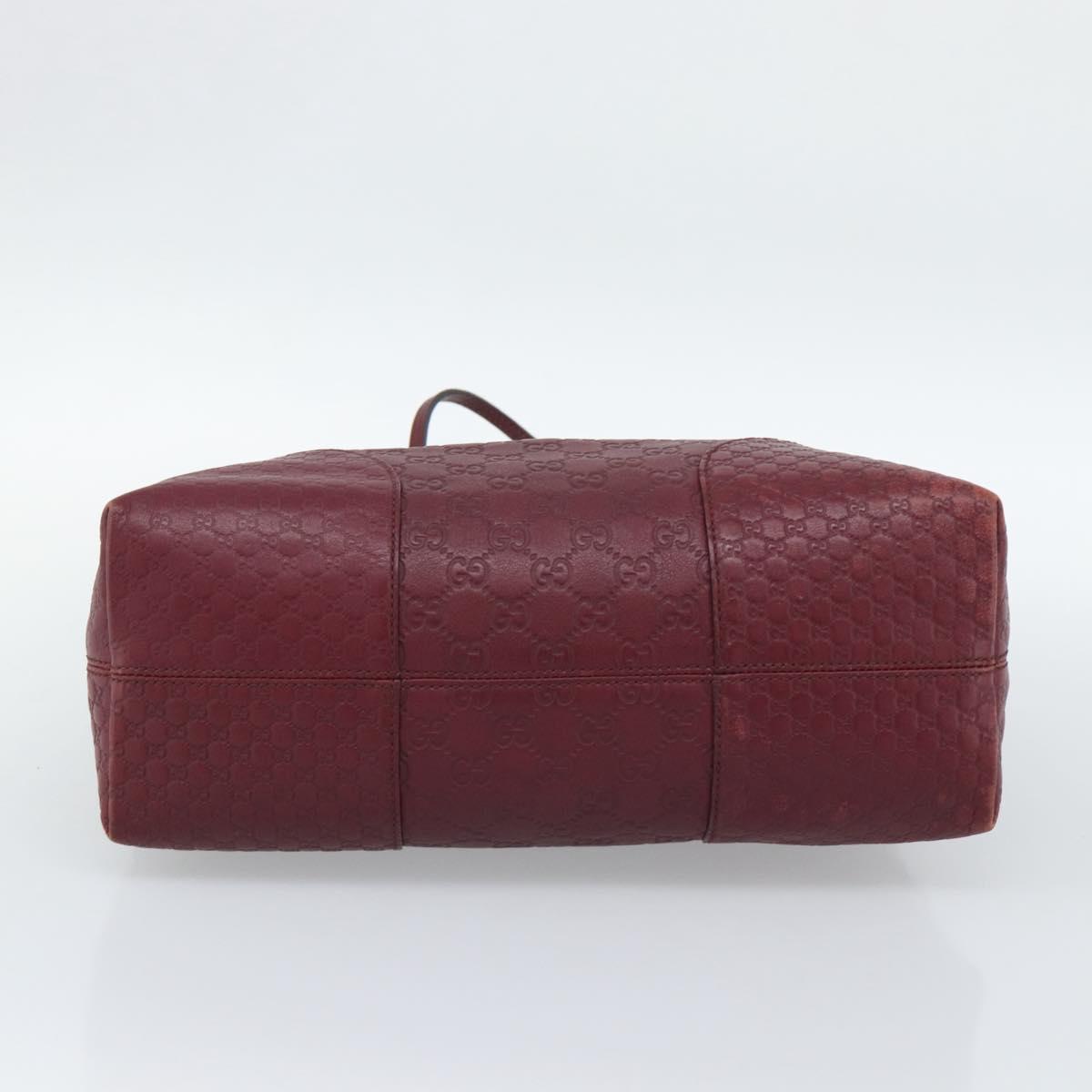 GUCCI Micro GuccissimaGG Hand Bag Leather Red Gold 323673 Auth ka5135