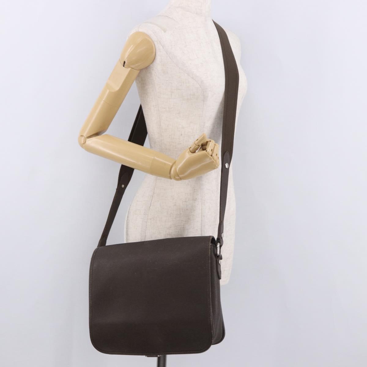 LOUIS VUITTON Taiga Andrei Shoulder Bag Grizzly M32488 LV Auth ka5136