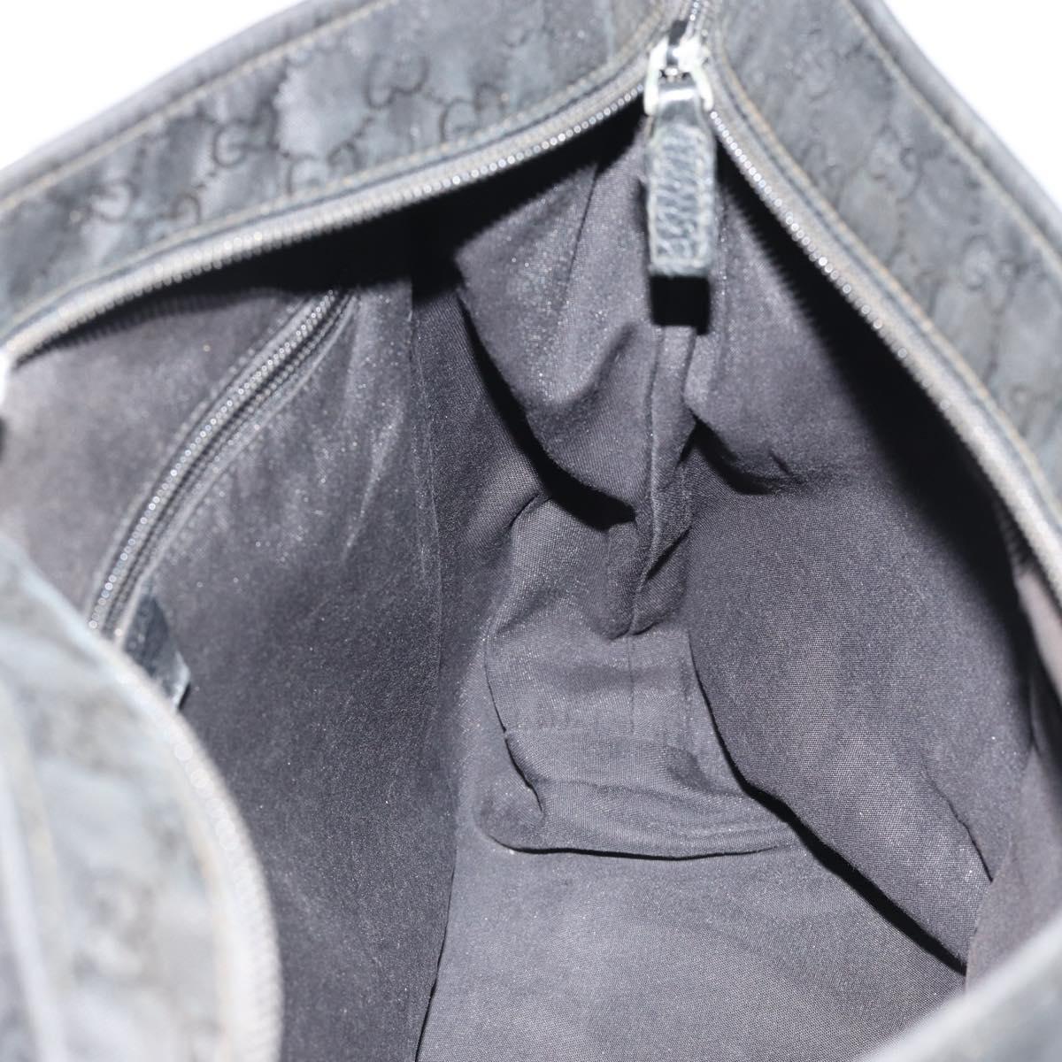 GUCCI GG Canvas Shoulder Bag Black Silver 339569 Auth ka5137