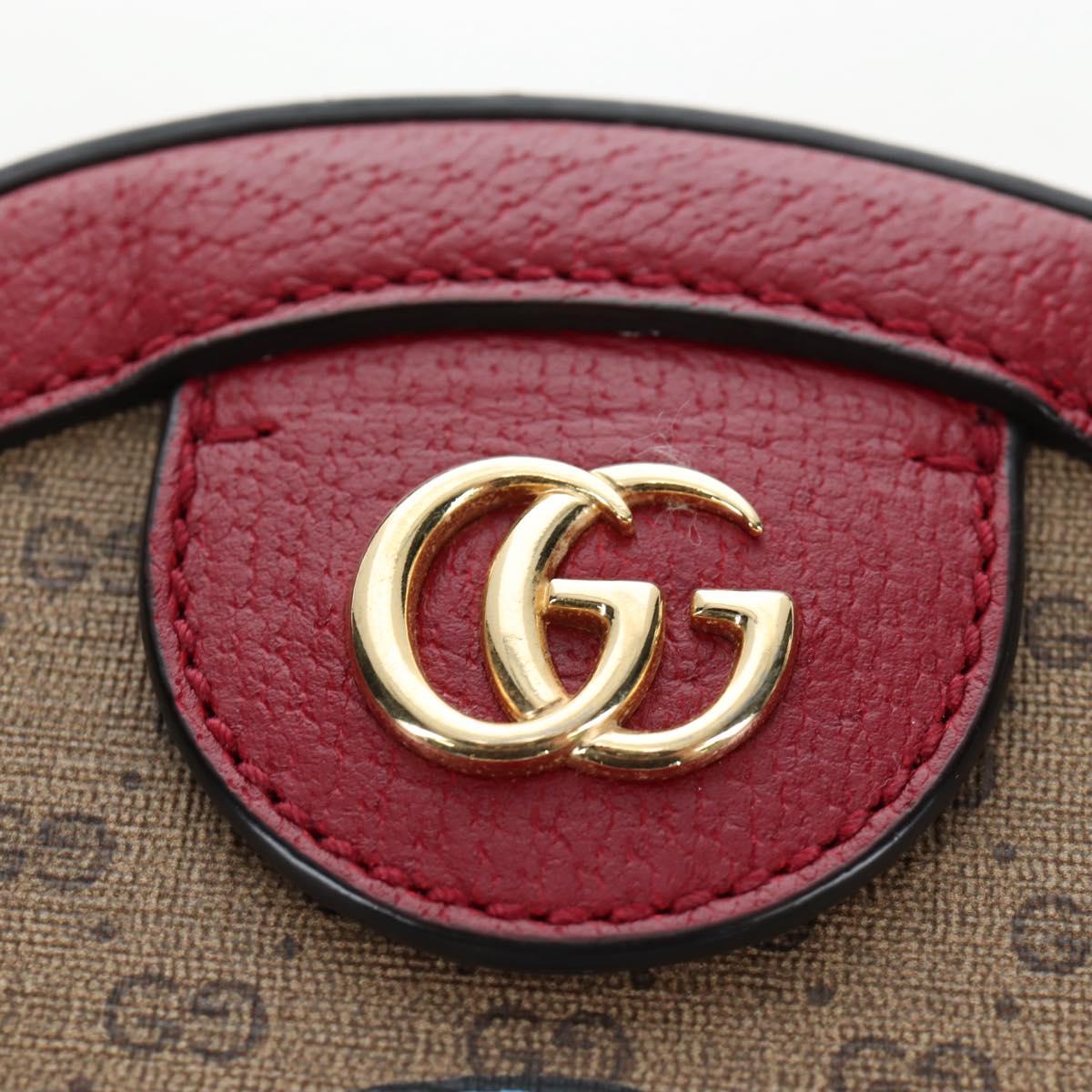 GUCCI Doraemon Micro GG Supreme Bag PVC Leather Beige 625216 Auth ka5138M