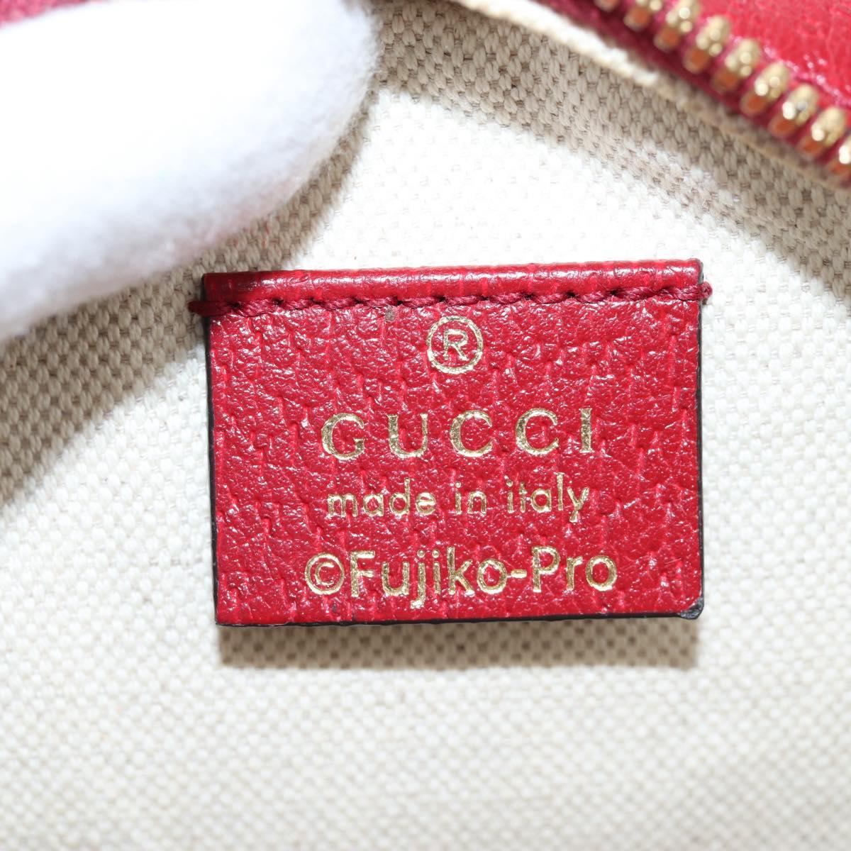 GUCCI Doraemon Micro GG Supreme Bag PVC Leather Beige 625216 Auth ka5138M