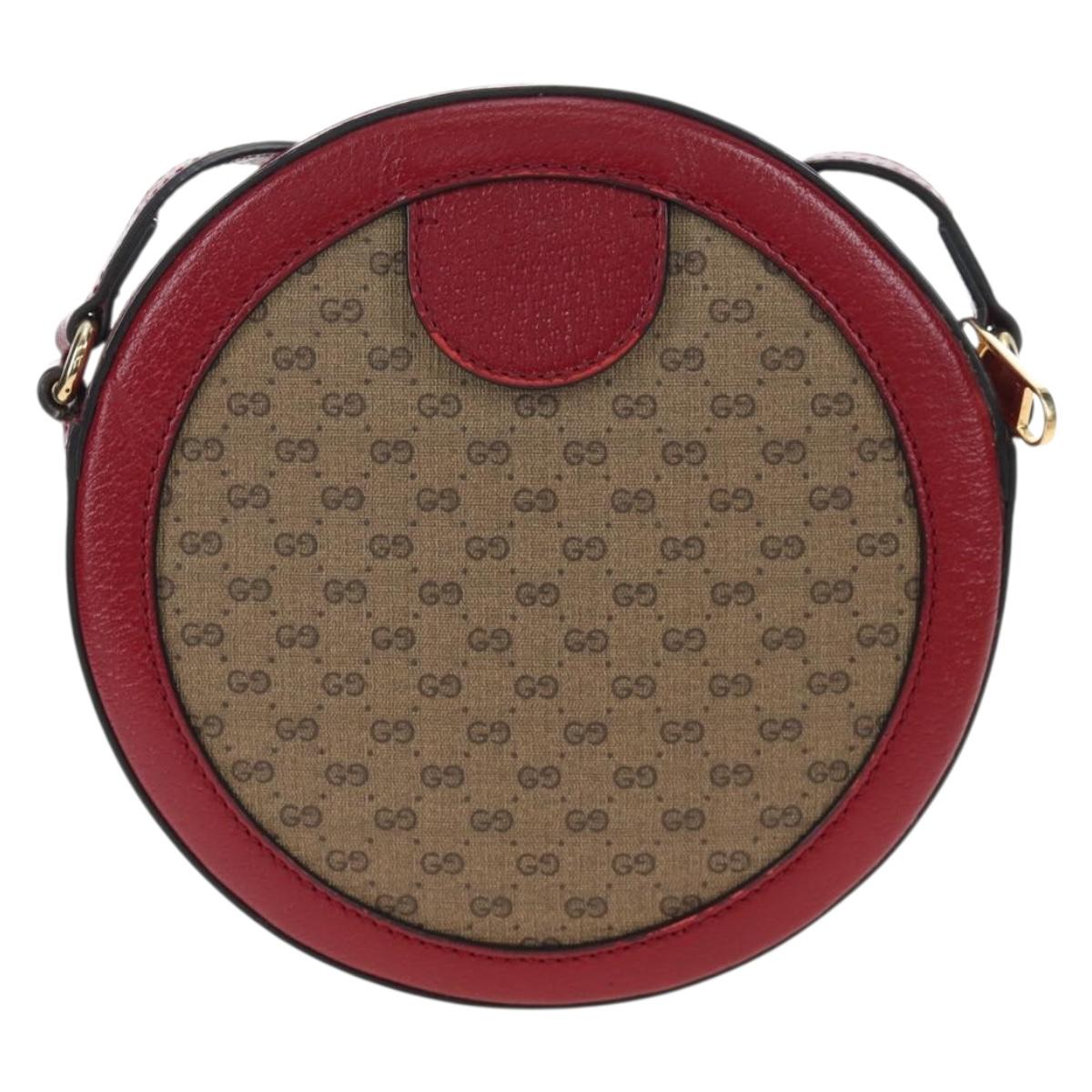 GUCCI Doraemon Micro GG Supreme Bag PVC Leather Beige 625216 Auth ka5138M