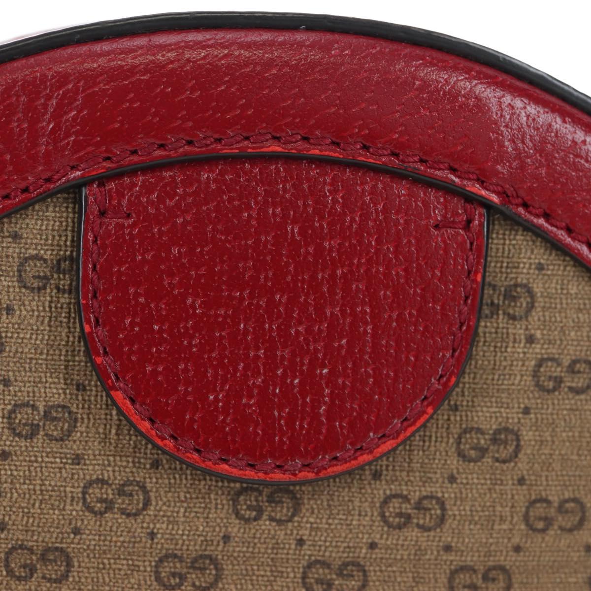 GUCCI Doraemon Micro GG Supreme Bag PVC Leather Beige 625216 Auth ka5138M