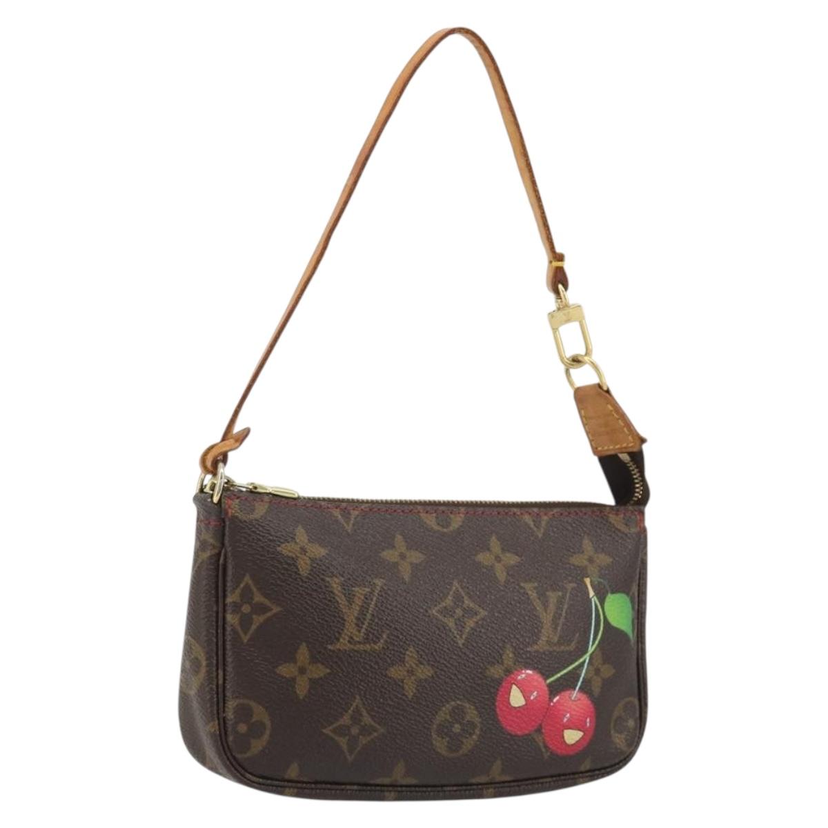LOUIS VUITTON Monogram Cherry Mini Pochette Accessoires Pouch LV Auth ka5140A