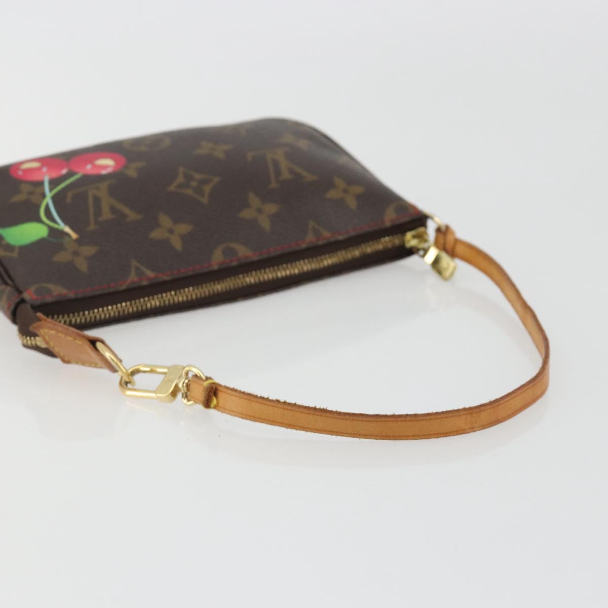 LOUIS VUITTON Monogram Cherry Mini Pochette Accessoires Pouch LV Auth ka5140A