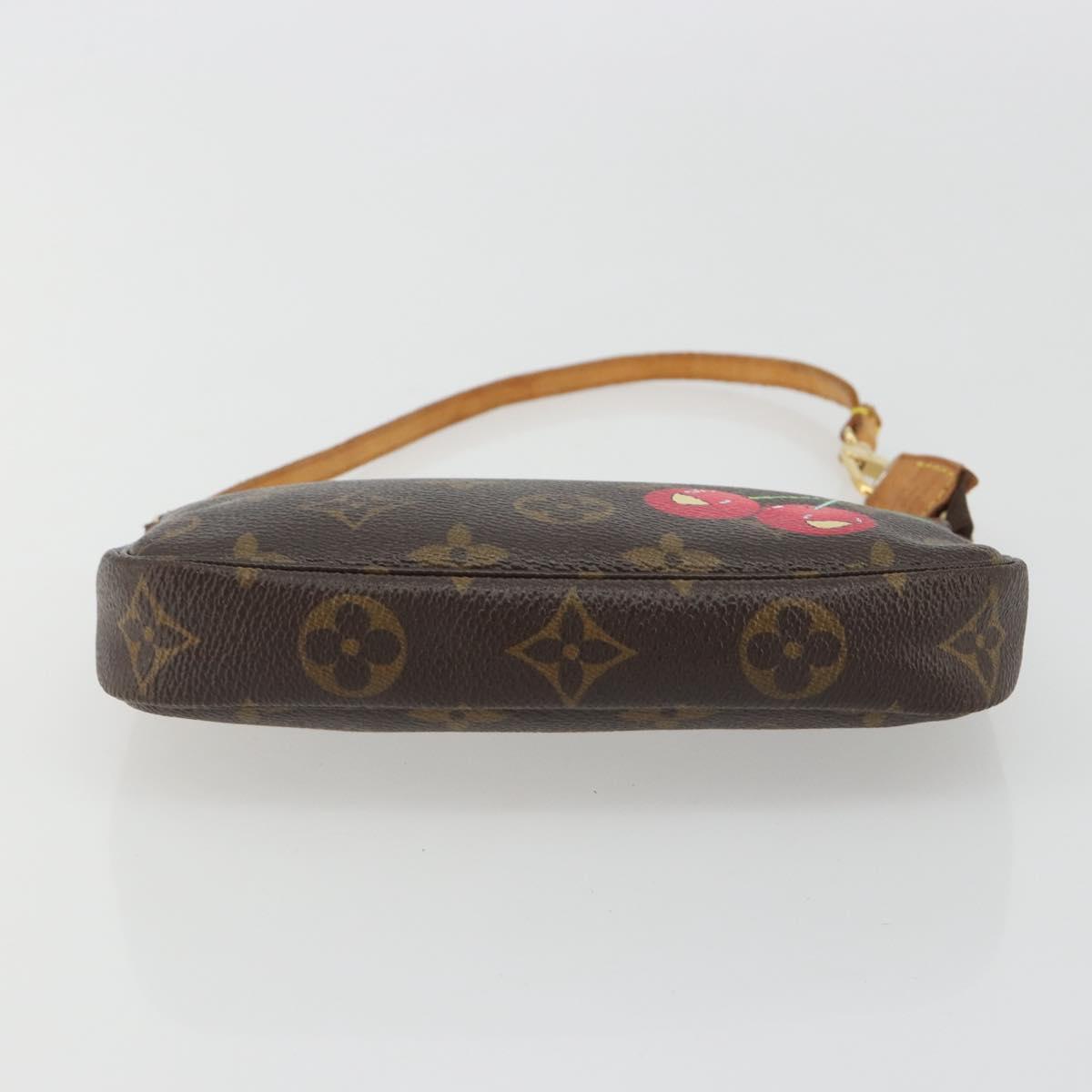LOUIS VUITTON Monogram Cherry Mini Pochette Accessoires Pouch LV Auth ka5140A