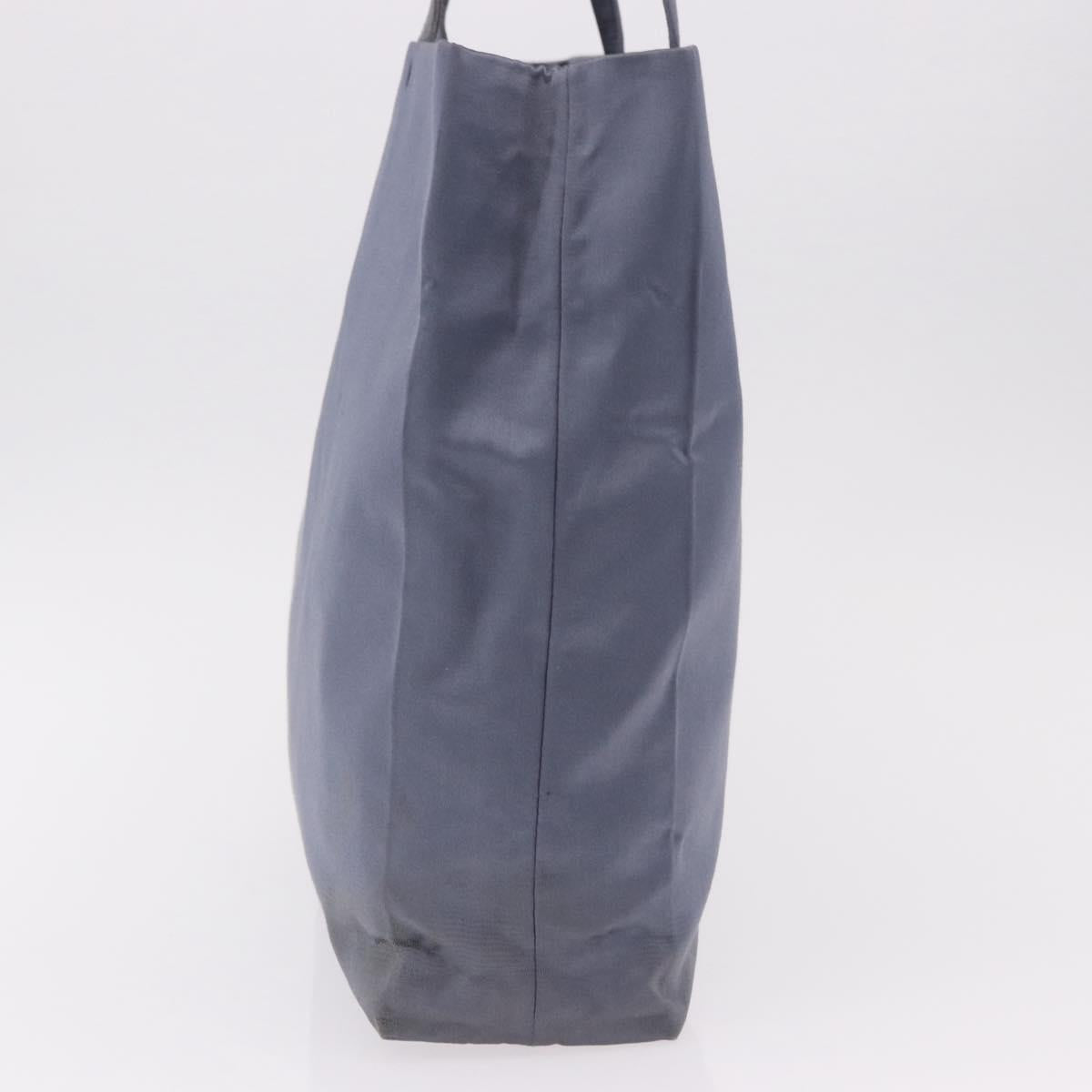 PRADA Hand Bag Satin Blue Auth ka5142A