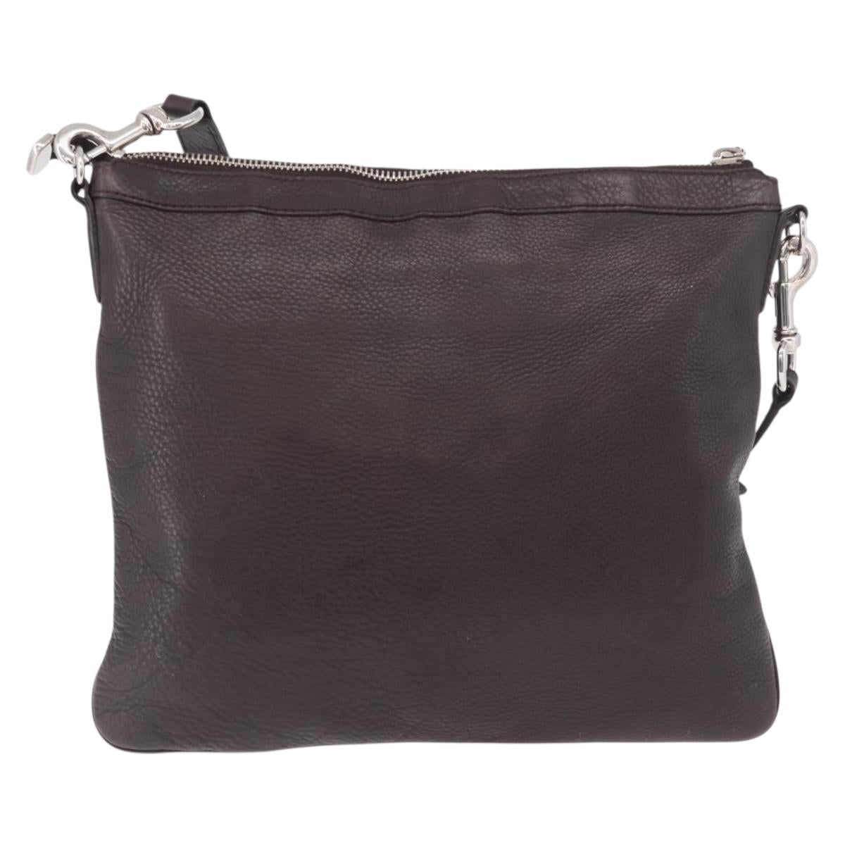 GUCCI Shoulder Bag Leather Black Silver 233329 Auth ka5144A