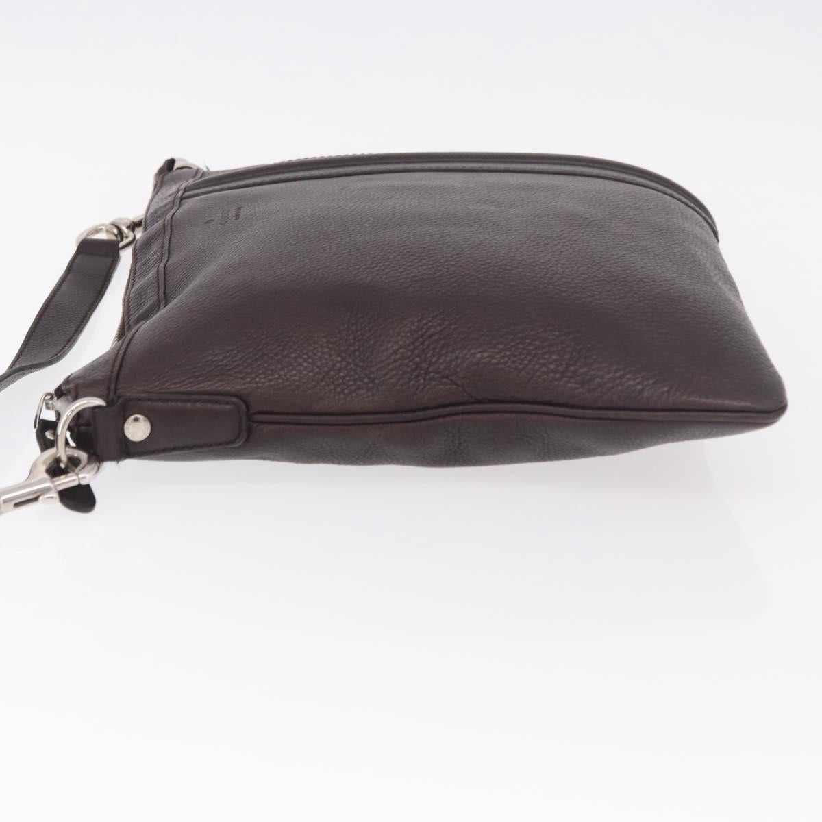 GUCCI Shoulder Bag Leather Black Silver 233329 Auth ka5144A