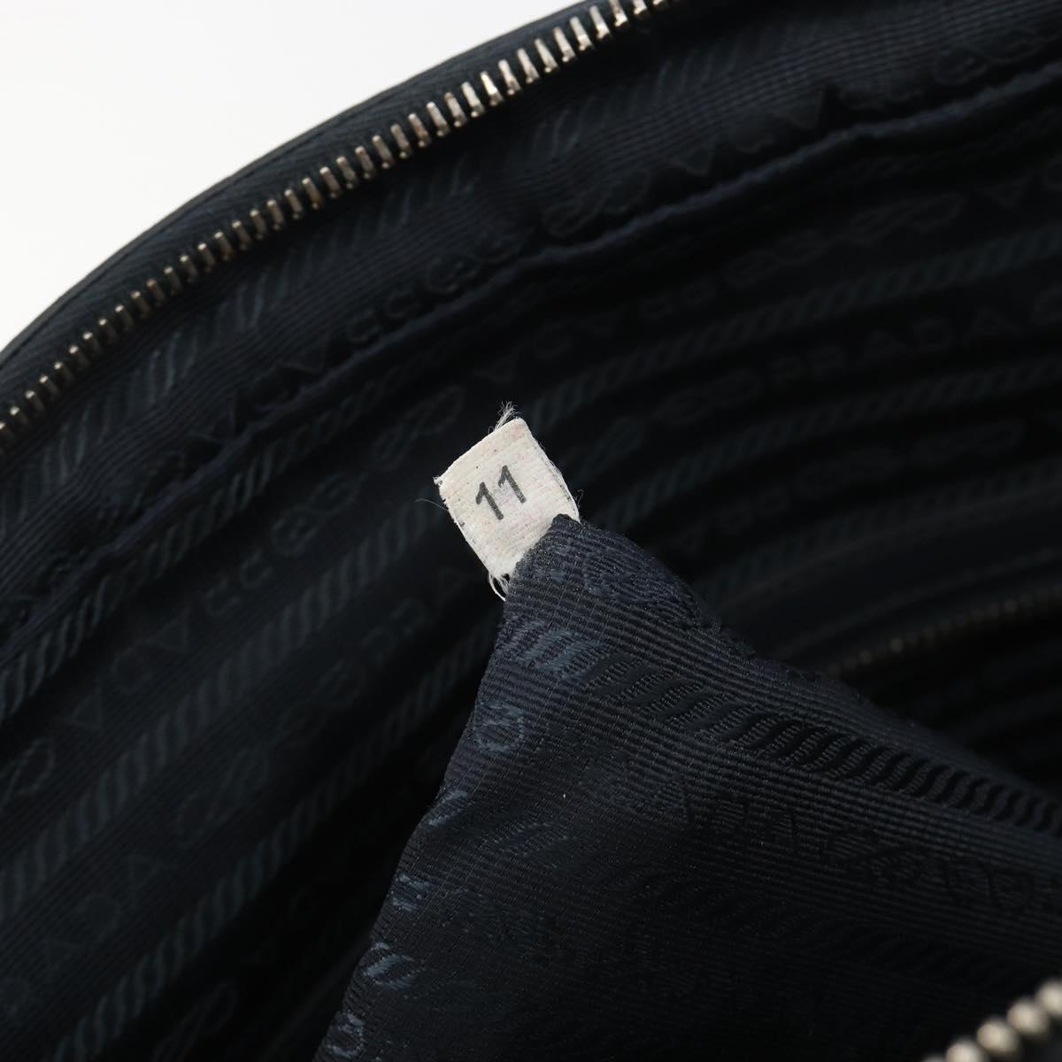 PRADA Business Bag Saffiano leather Navy Silver Auth ka5145