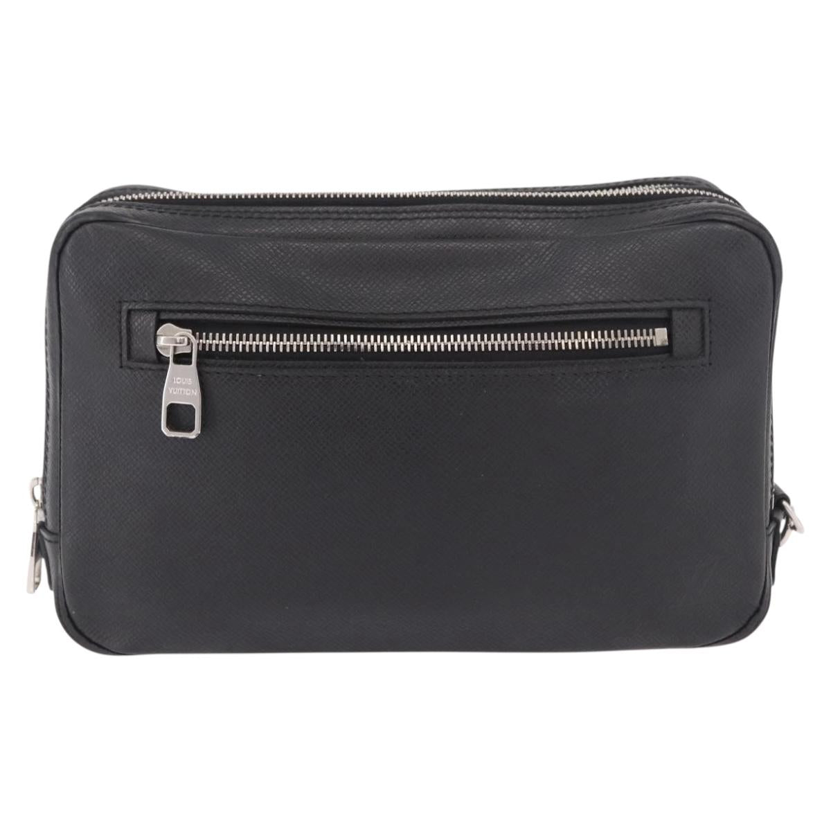 LOUIS VUITTON Taiga Neo pavel Clutch Bag Ardoise M32684 LV Auth ka5148