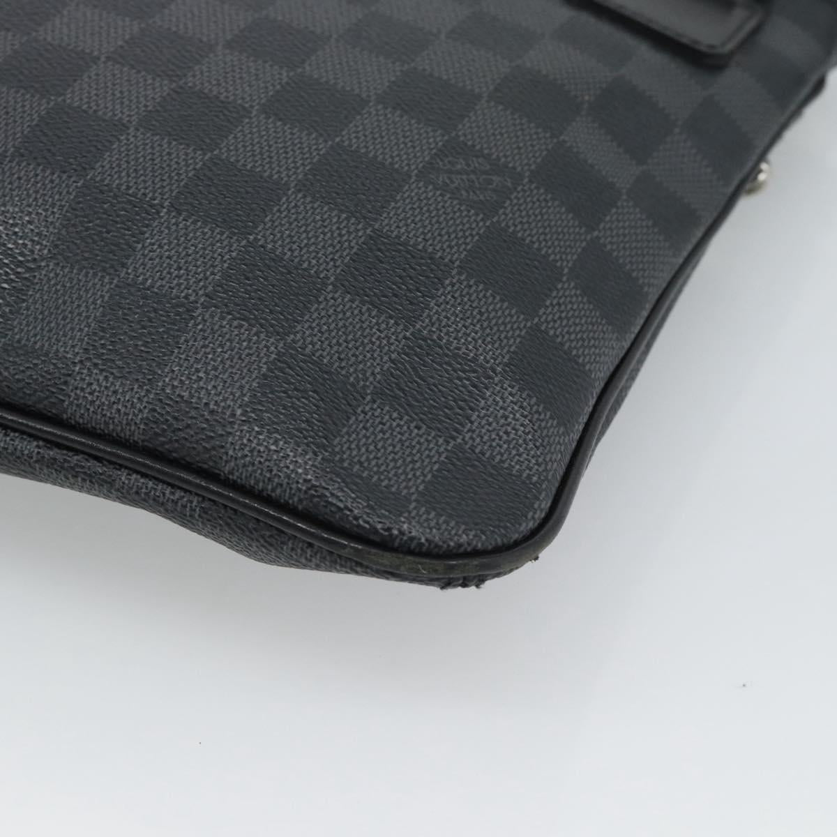 LOUIS VUITTON Damier Graphite Tomas Shoulder Bag N58028 LV Auth ka5149