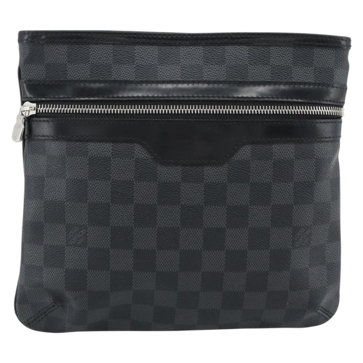 LOUIS VUITTON Damier Graphite Tomas Shoulder Bag N58028 LV Auth ka5149