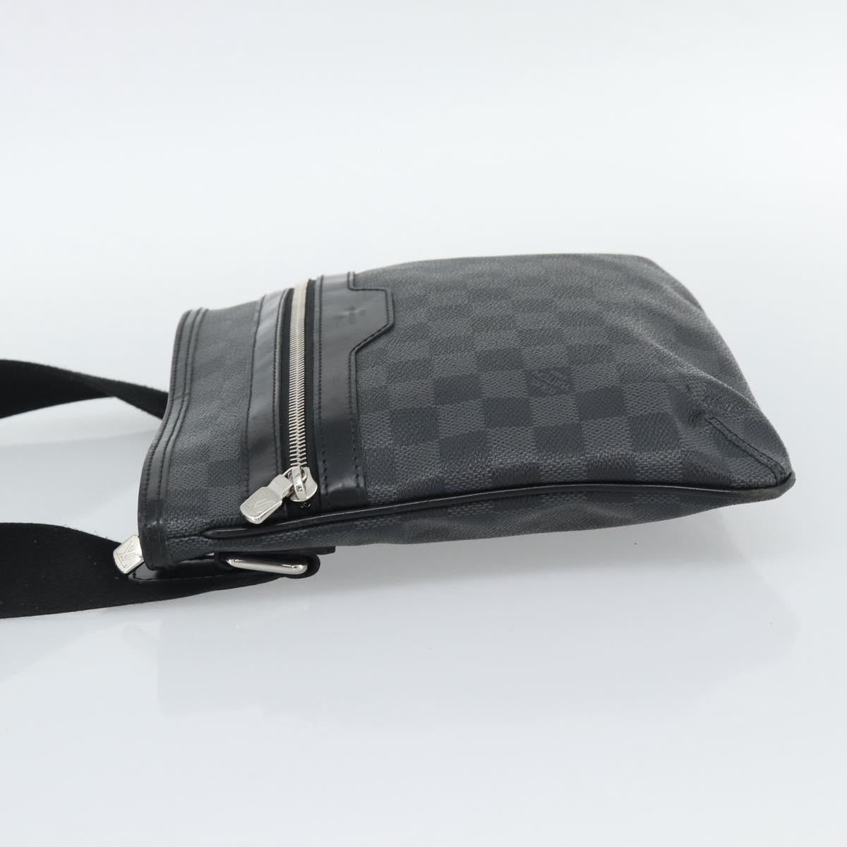 LOUIS VUITTON Damier Graphite Tomas Shoulder Bag N58028 LV Auth ka5149
