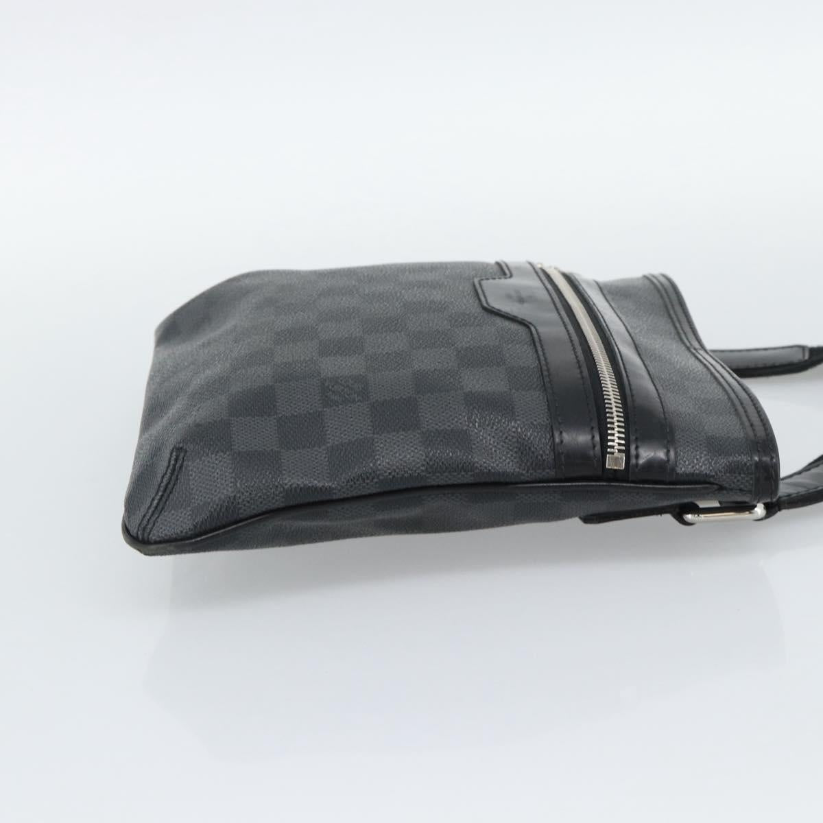 LOUIS VUITTON Damier Graphite Tomas Shoulder Bag N58028 LV Auth ka5149