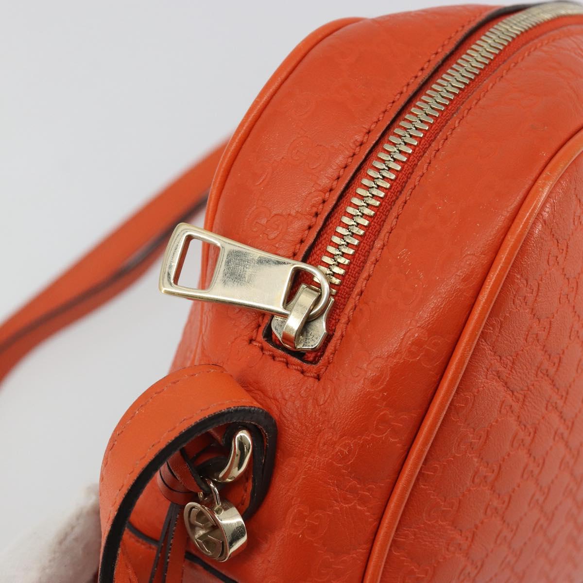 GUCCI Micro GuccissimaGG Shoulder Bag Orange Gold 449413 Auth ka5154