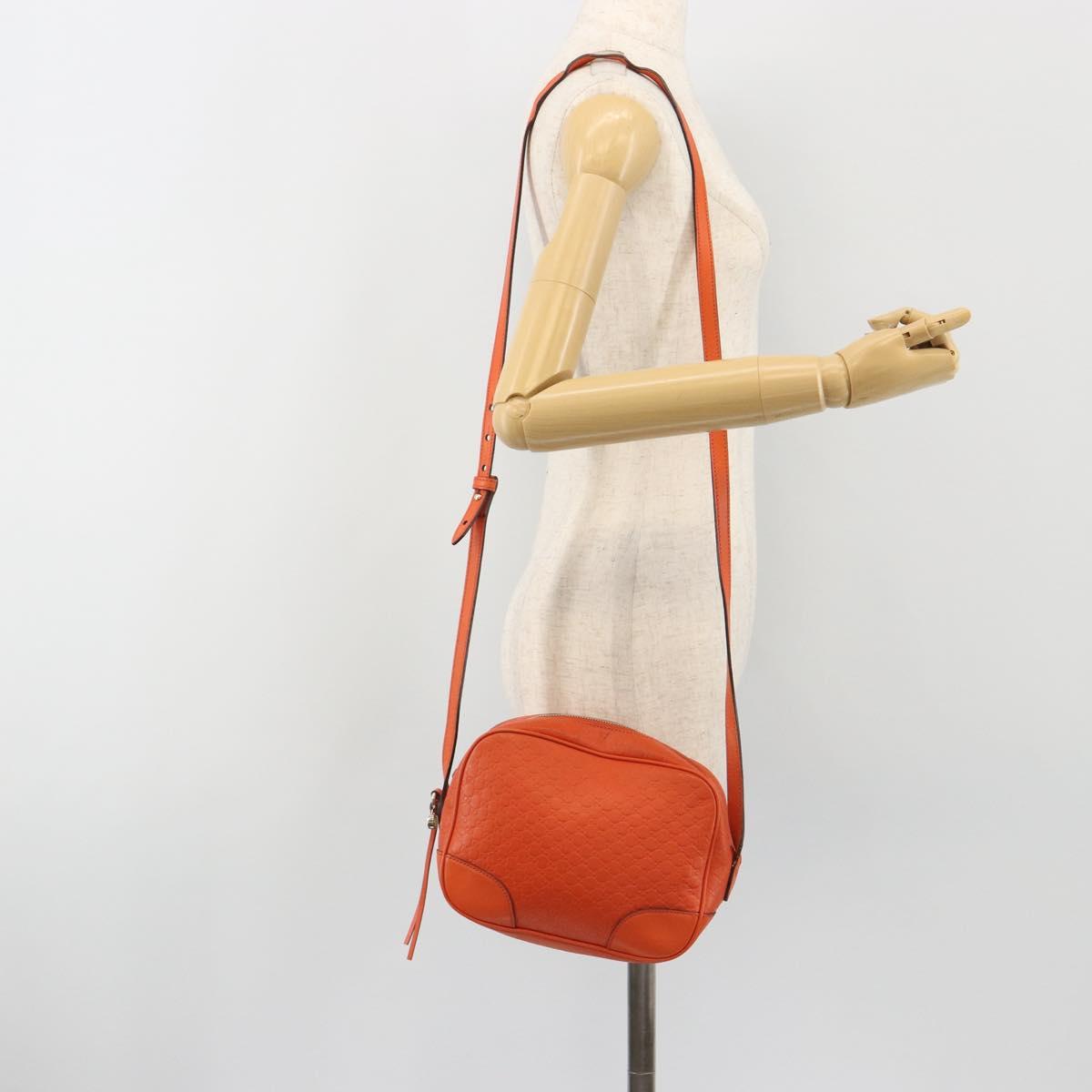 GUCCI Micro GuccissimaGG Shoulder Bag Orange Gold 449413 Auth ka5154