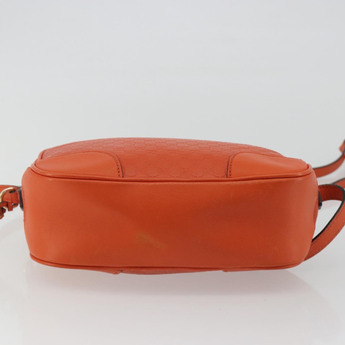 GUCCI Micro GuccissimaGG Shoulder Bag Orange Gold 449413 Auth ka5154
