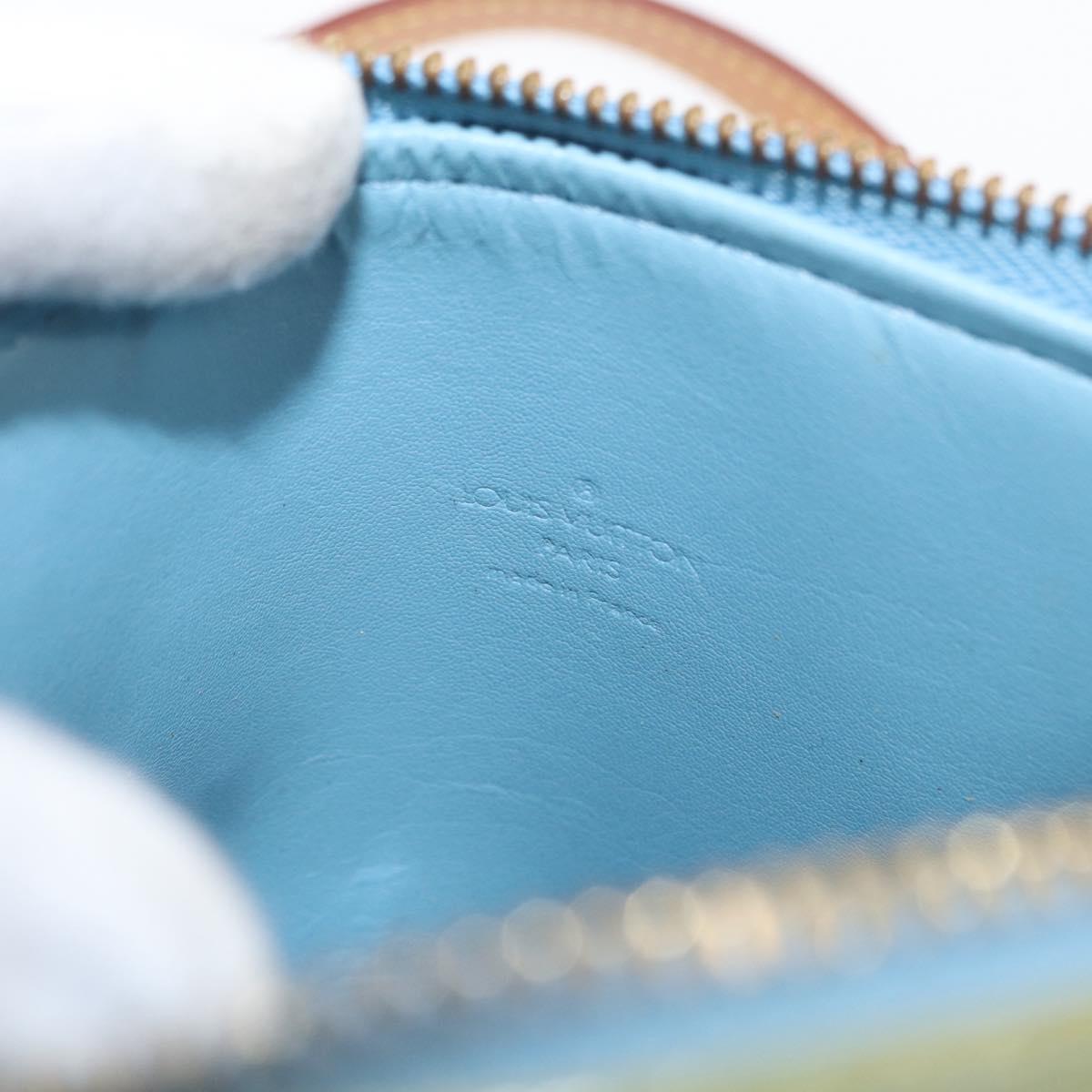 LOUIS VUITTON Monogram Vernis Bedford Hand Bag Baby Blue M91007 LV Auth ka516