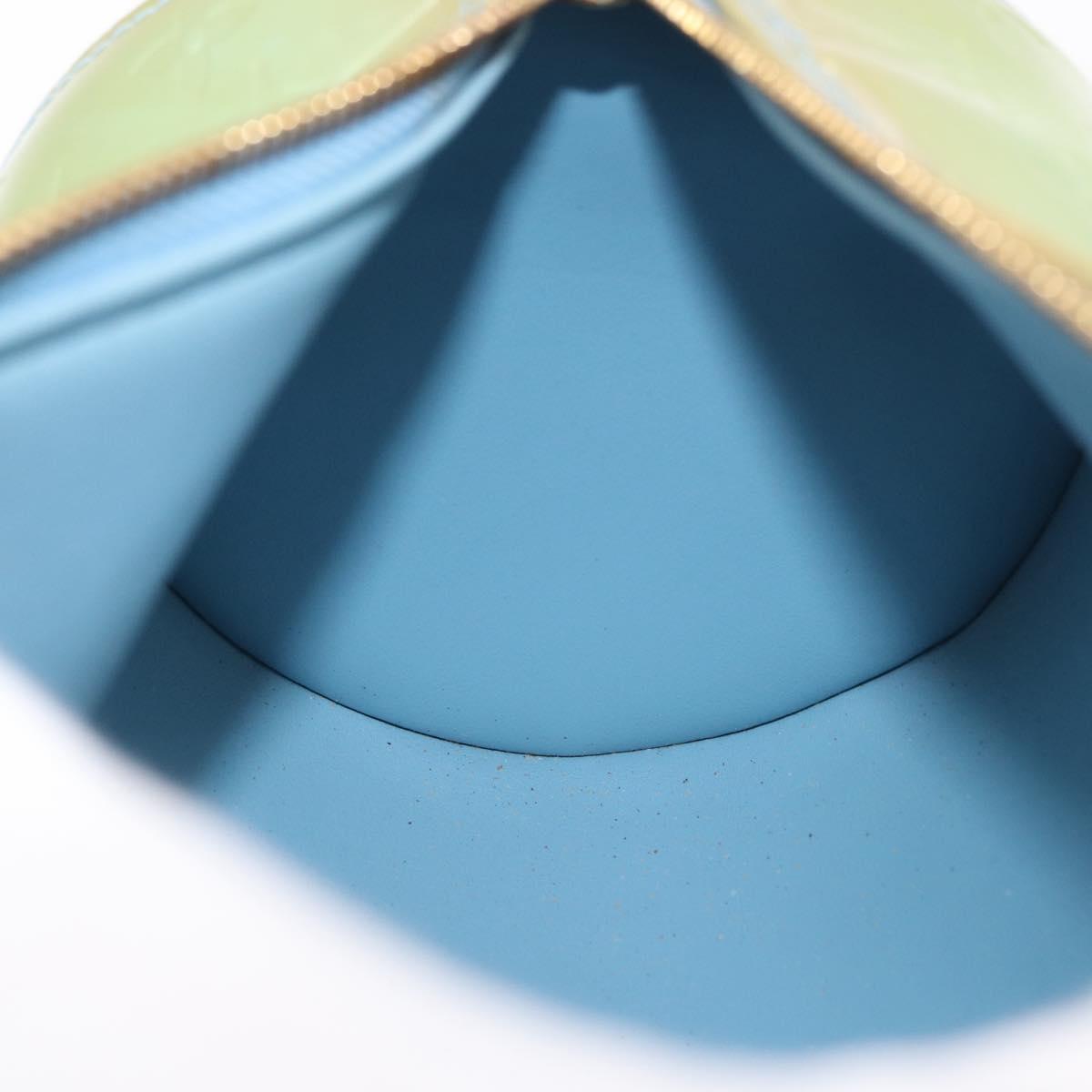 LOUIS VUITTON Monogram Vernis Bedford Hand Bag Baby Blue M91007 LV Auth ka516