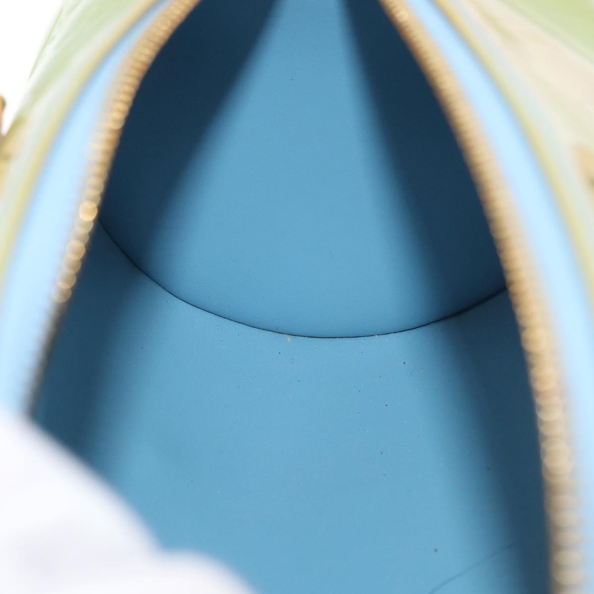 LOUIS VUITTON Monogram Vernis Bedford Hand Bag Baby Blue M91007 LV Auth ka516