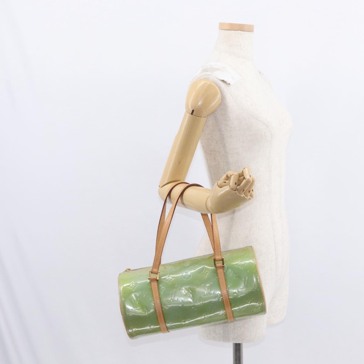 LOUIS VUITTON Monogram Vernis Bedford Hand Bag Baby Blue M91007 LV Auth ka516