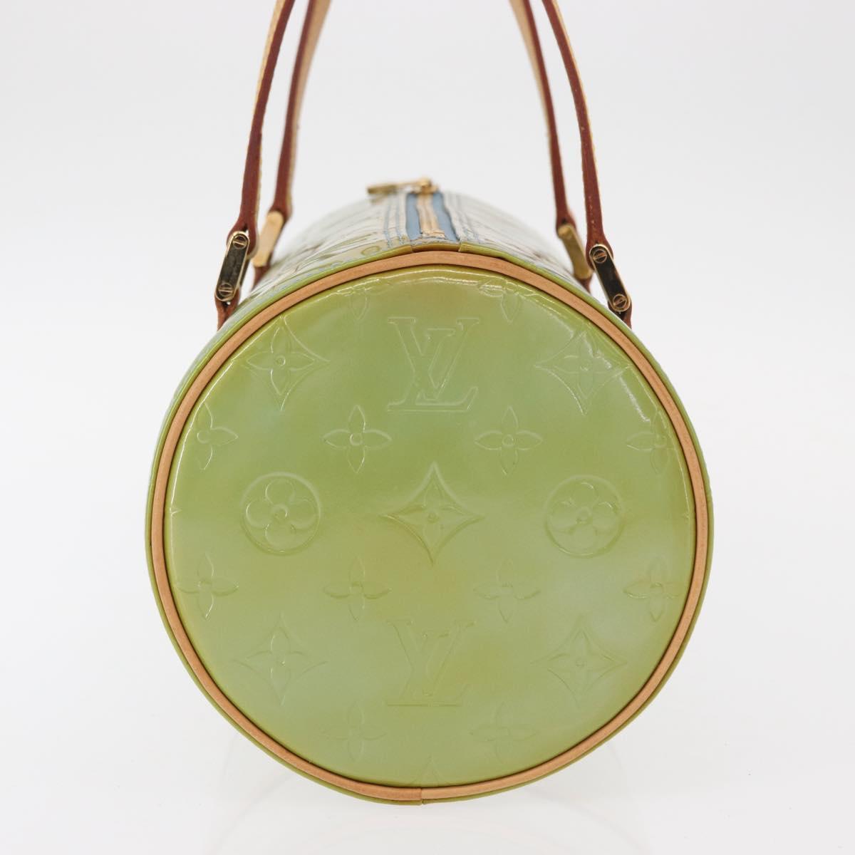 LOUIS VUITTON Monogram Vernis Bedford Hand Bag Baby Blue M91007 LV Auth ka516