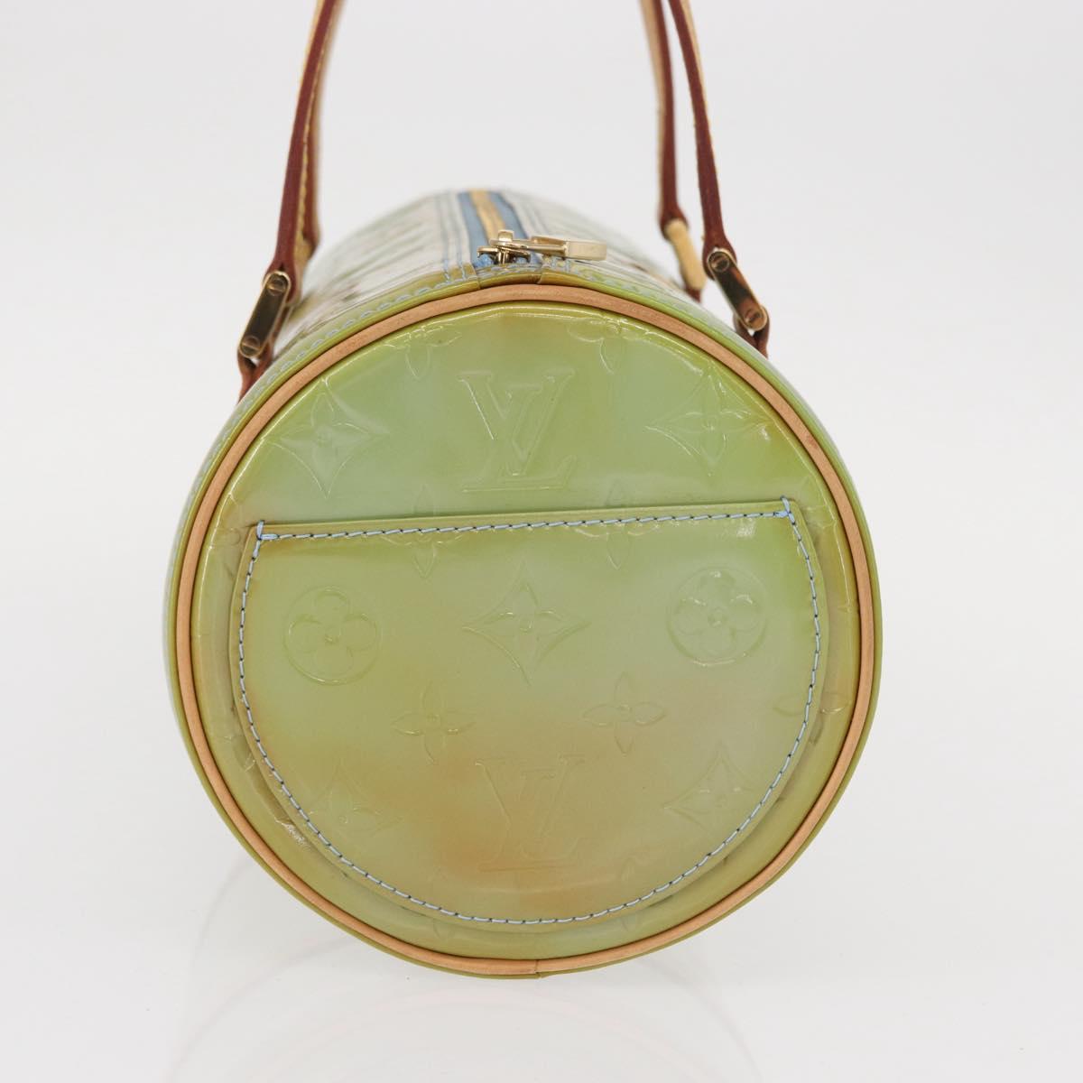 LOUIS VUITTON Monogram Vernis Bedford Hand Bag Baby Blue M91007 LV Auth ka516