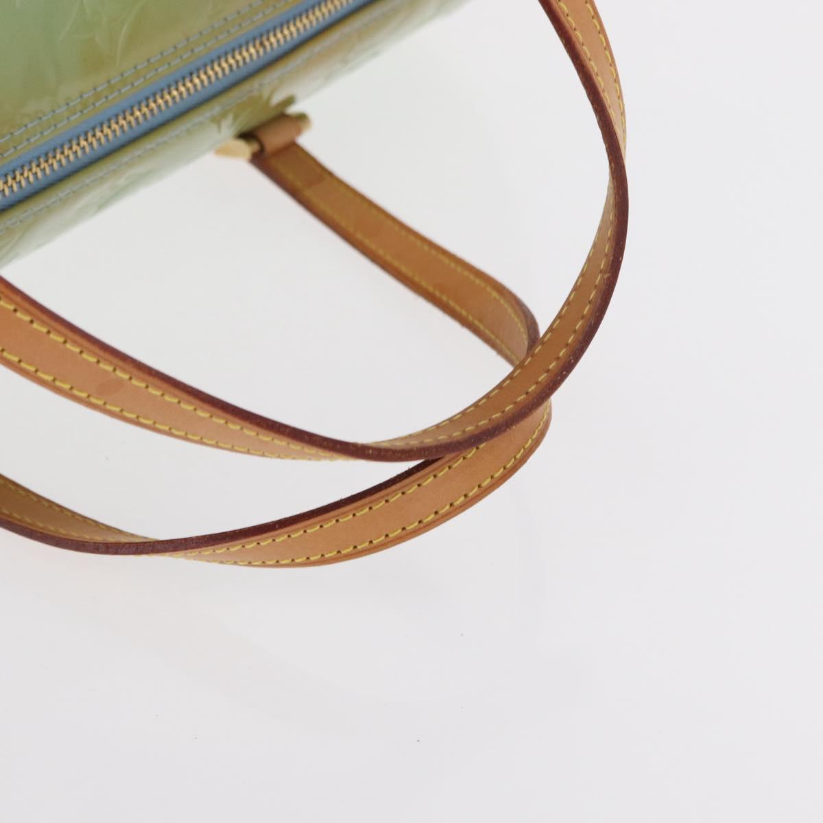 LOUIS VUITTON Monogram Vernis Bedford Hand Bag Baby Blue M91007 LV Auth ka516