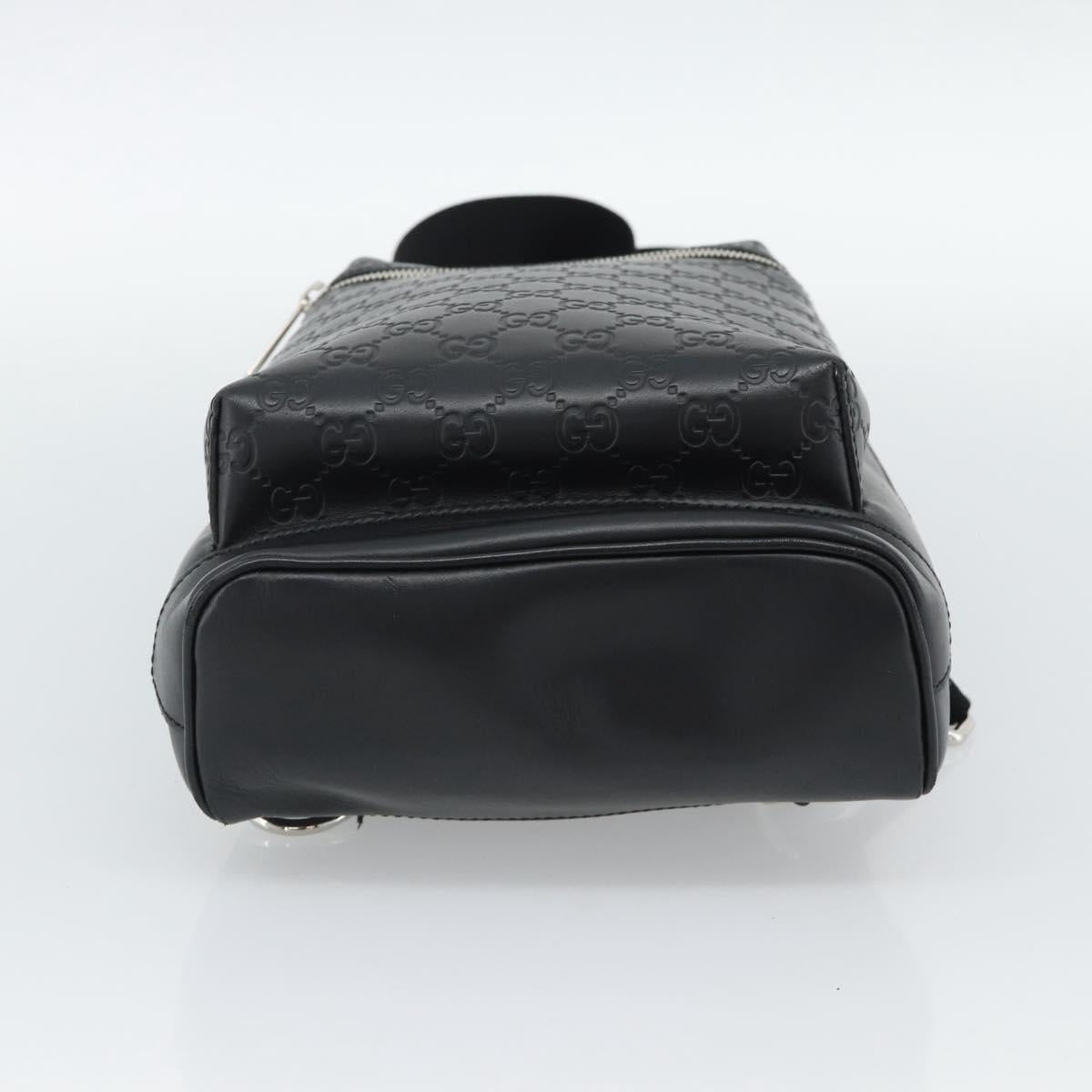 GUCCI GuccissimaGG Japan Limited Body Bag Leather Black 450970 Auth ka5160A
