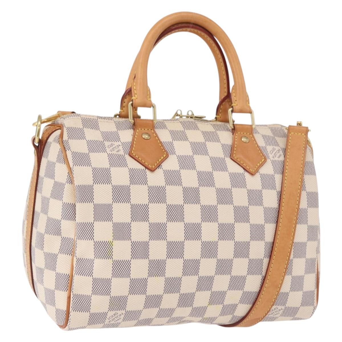 LOUIS VUITTON Damier Azur Speedy Bandouliere 25 Hand Bag N41374 LV Auth ka5166A