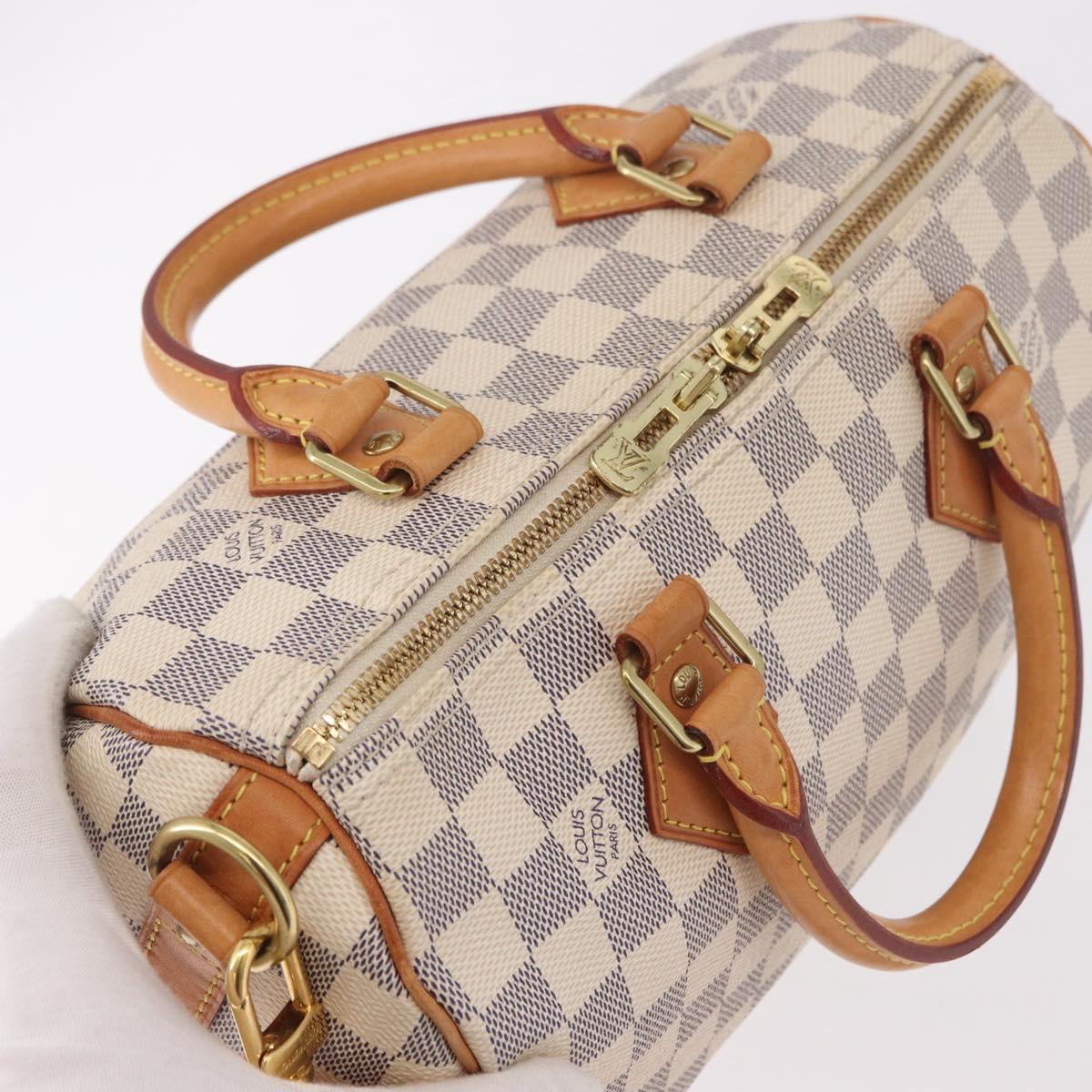 LOUIS VUITTON Damier Azur Speedy Bandouliere 25 Hand Bag N41374 LV Auth ka5166A
