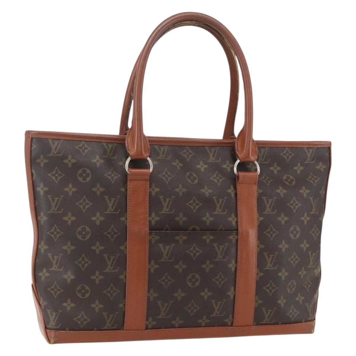LOUIS VUITTON Monogram Sac Weekend PM Hand Bag M42425 LV Auth ka517