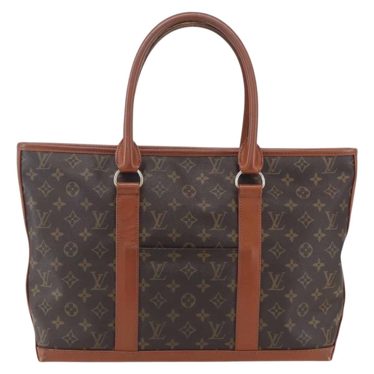 LOUIS VUITTON Monogram Sac Weekend PM Hand Bag M42425 LV Auth ka517