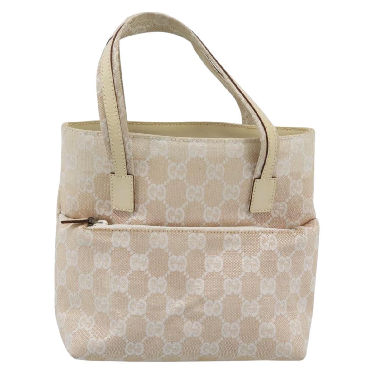 GUCCI GG Canvas Hand Bag Beige 002 1079 Auth ka5175A
