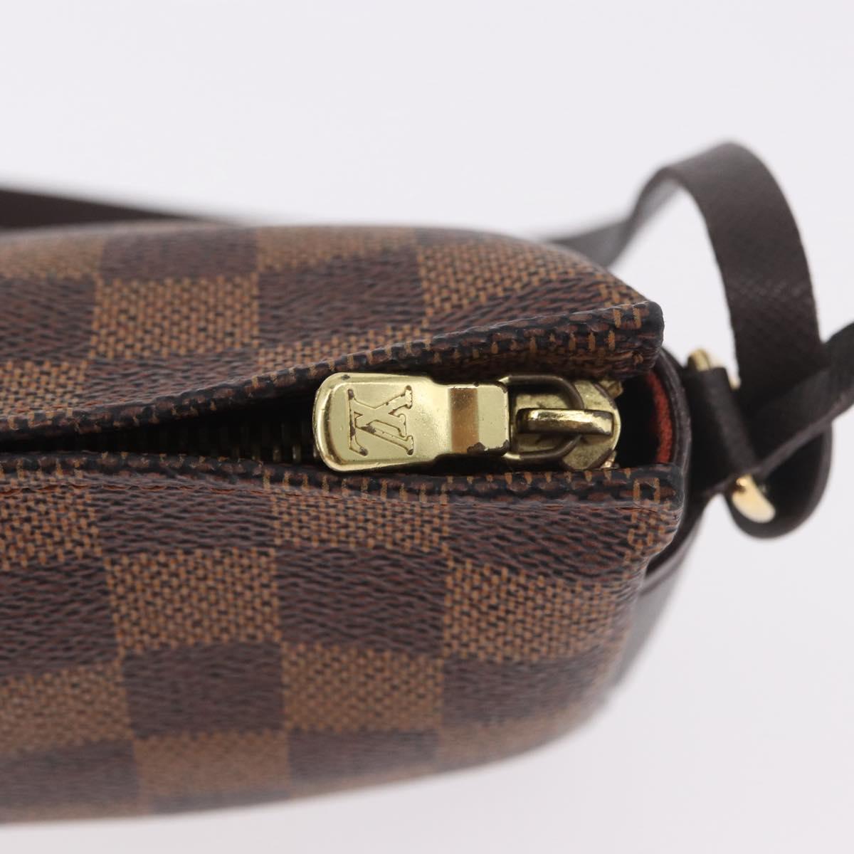LOUIS VUITTON Damier Ebene Trousse Make Up Pouch N51982 LV Auth ka5177