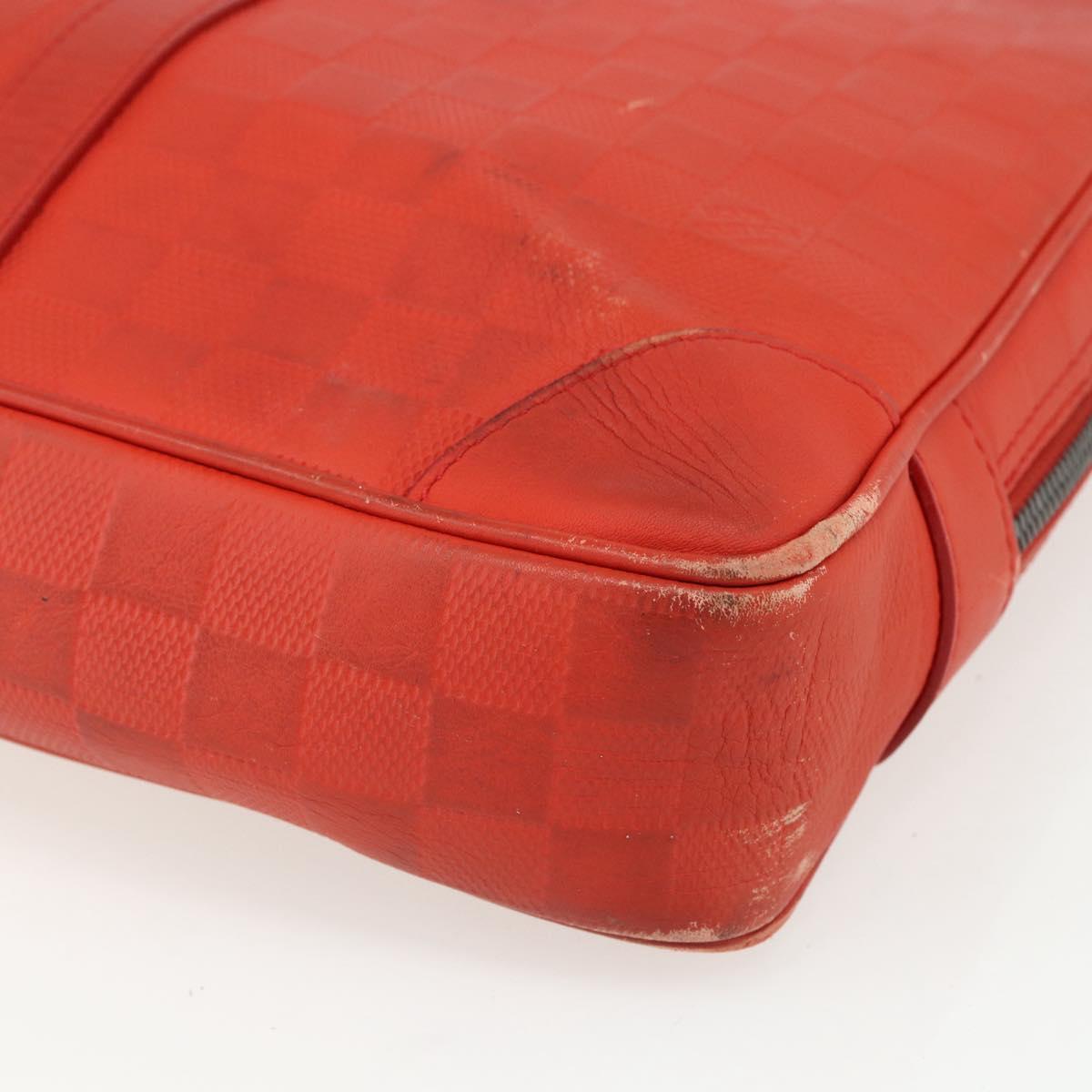 LOUIS VUITTON Damier Infini Porte Documents Voyage Bag N41143 LV Auth ka518