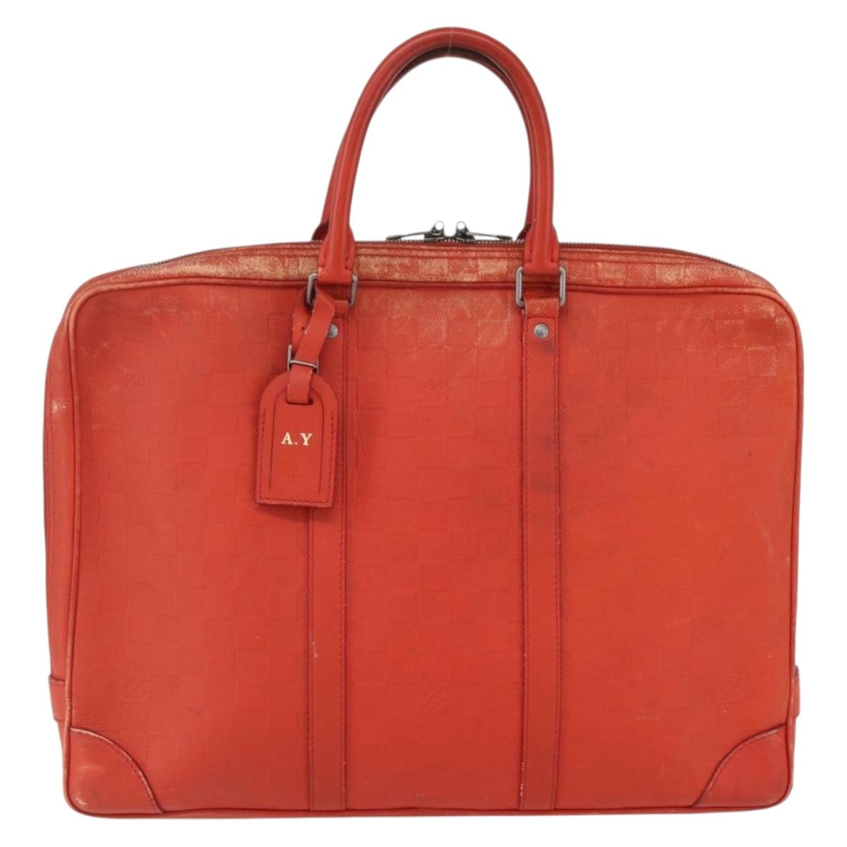 LOUIS VUITTON Damier Infini Porte Documents Voyage Bag N41143 LV Auth ka518