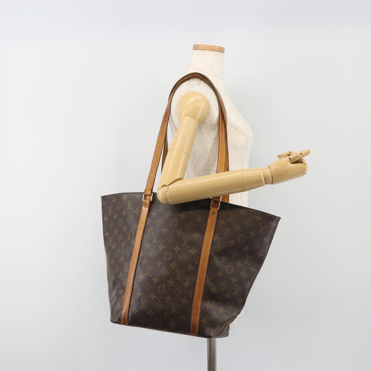 LOUIS VUITTON Monogram Sac Shopping Tote Bag M51108 LV Auth ka5181